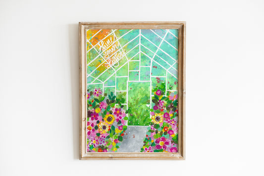 Shine your Light Greenhouse Bethany Joy Art Print