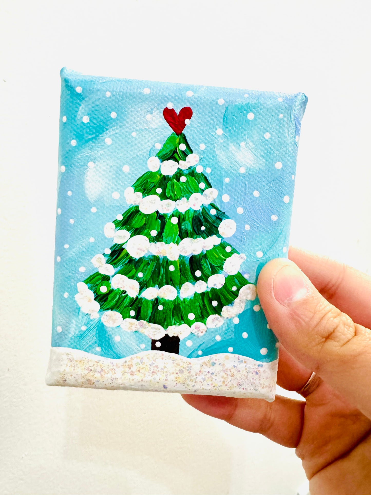 Christmas Tree Mini Canvas Blue 2