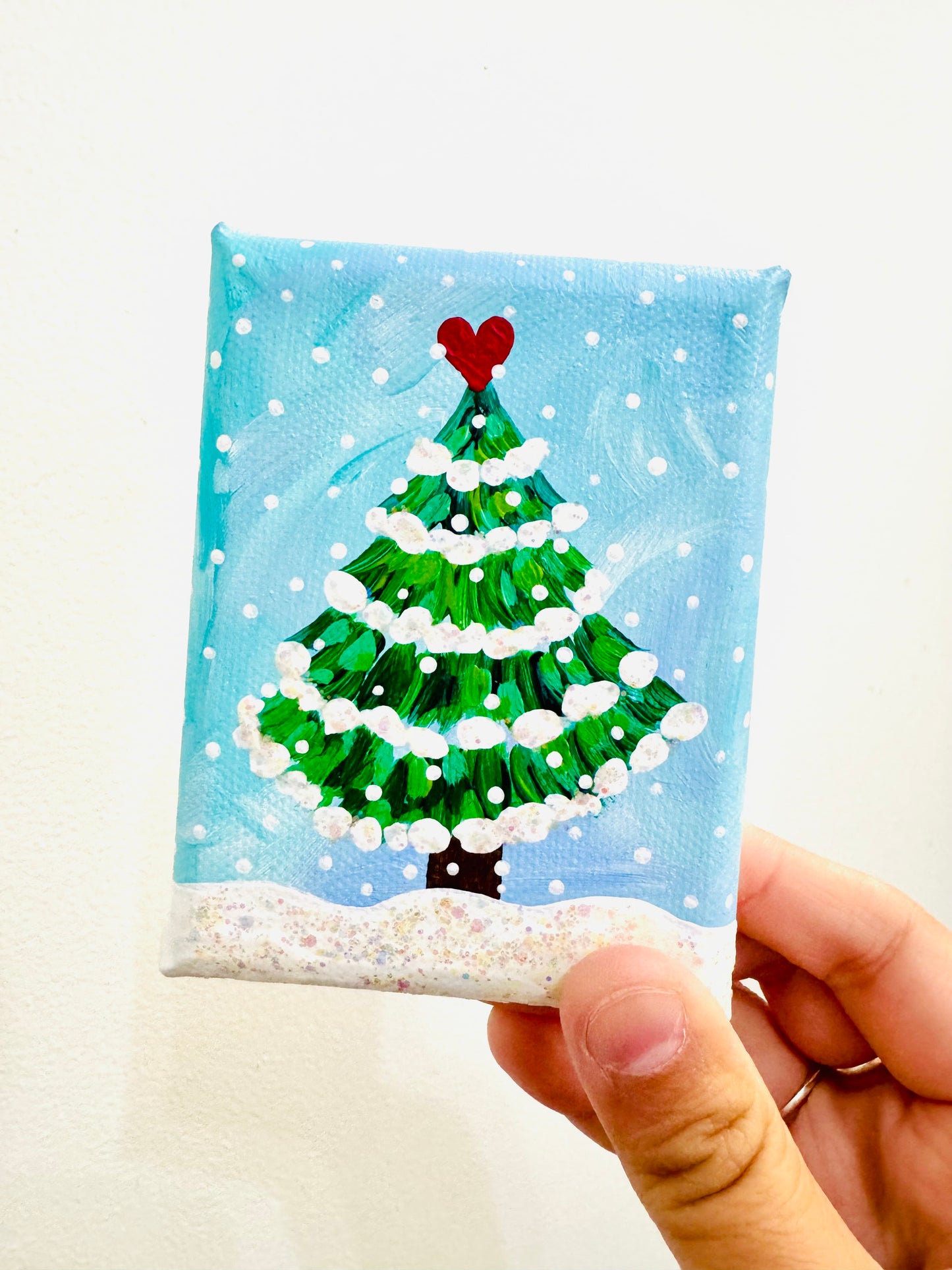 Christmas Tree Mini Canvas Blue 5