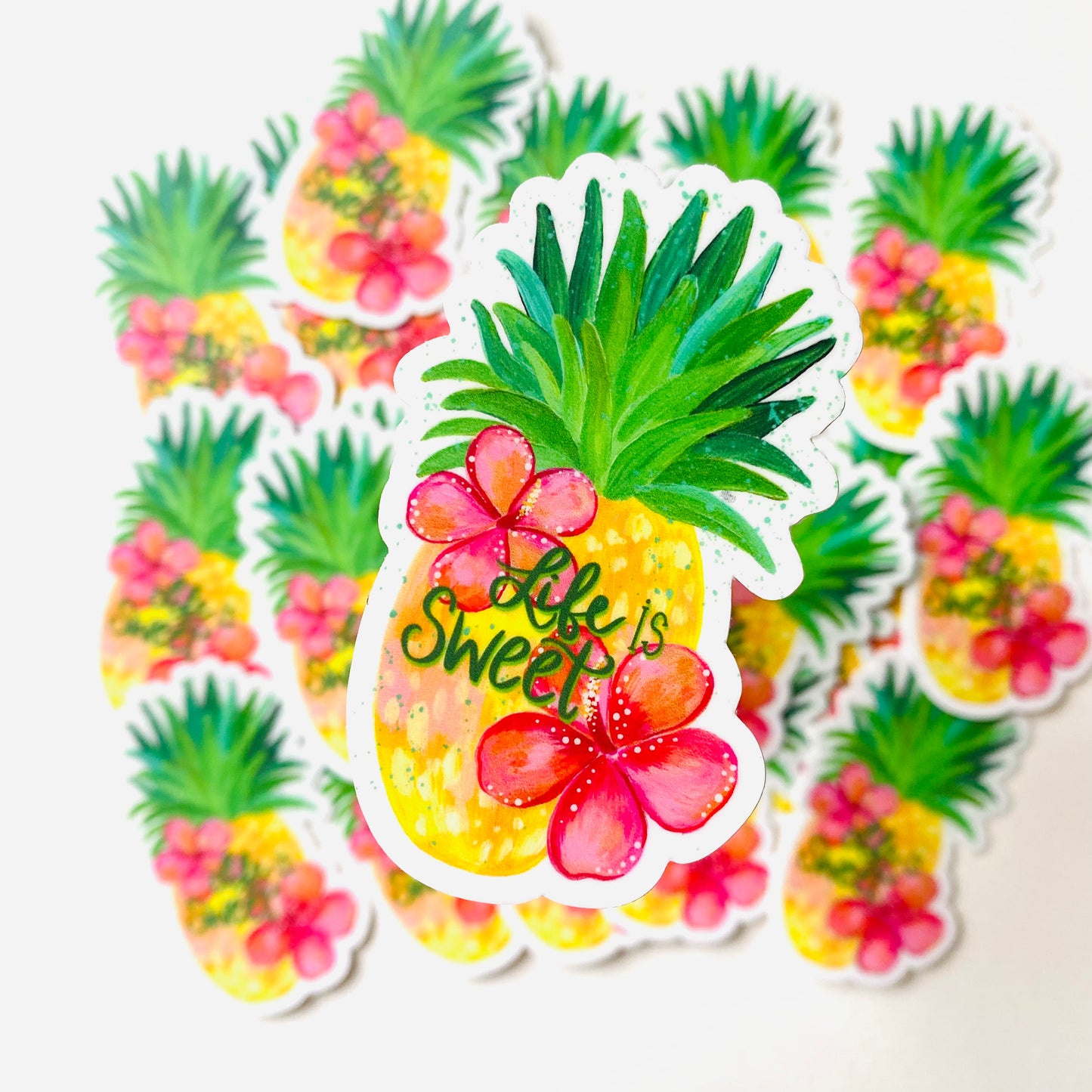 Pineapple Vinyl Sticker - June Sticker of the Month 2023