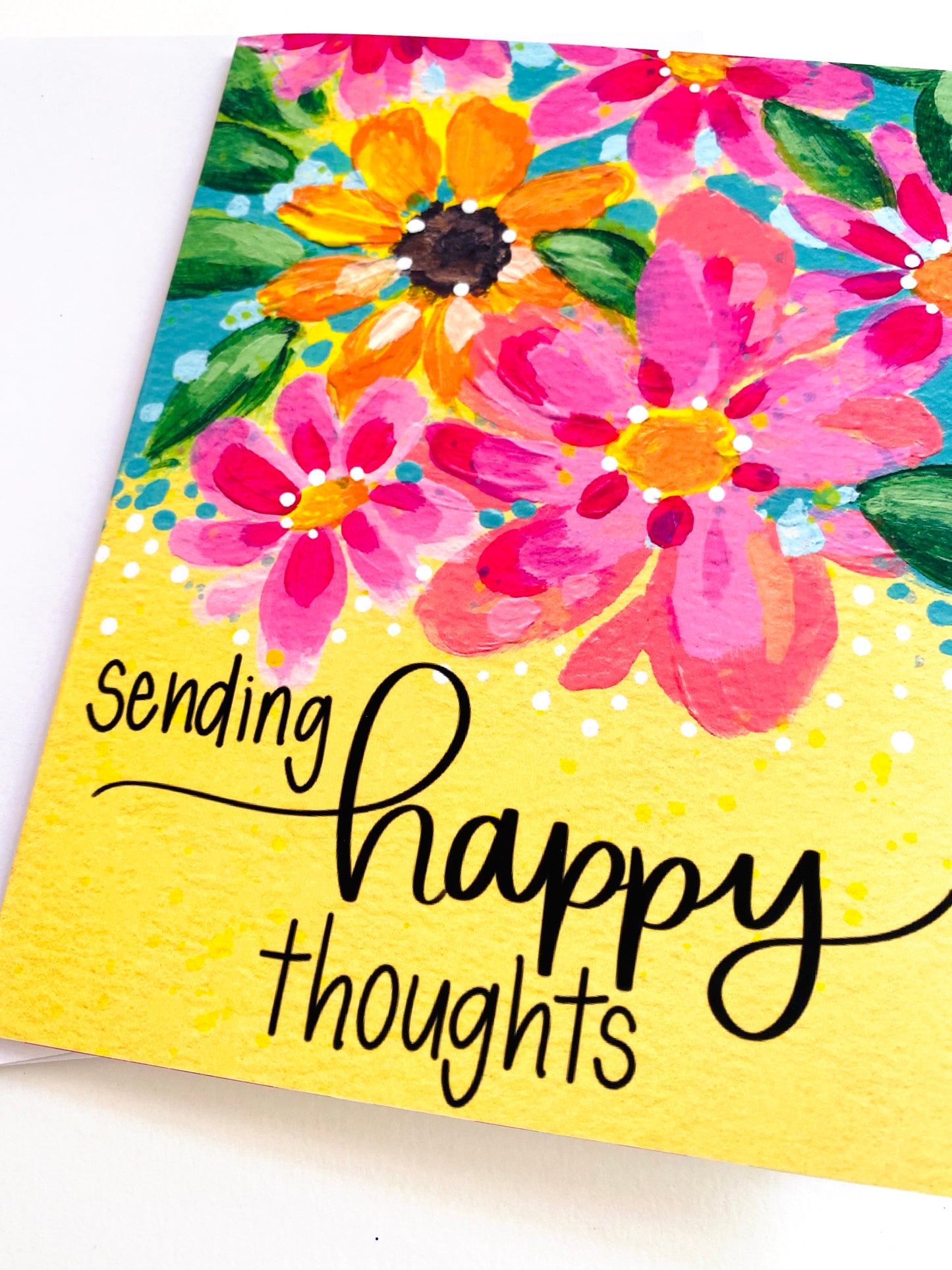 “Sending Happy Thoughts" Card with Envelope
