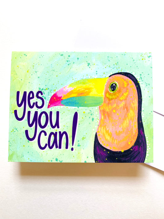 “Yes You Can" Toucan Card with Envelope