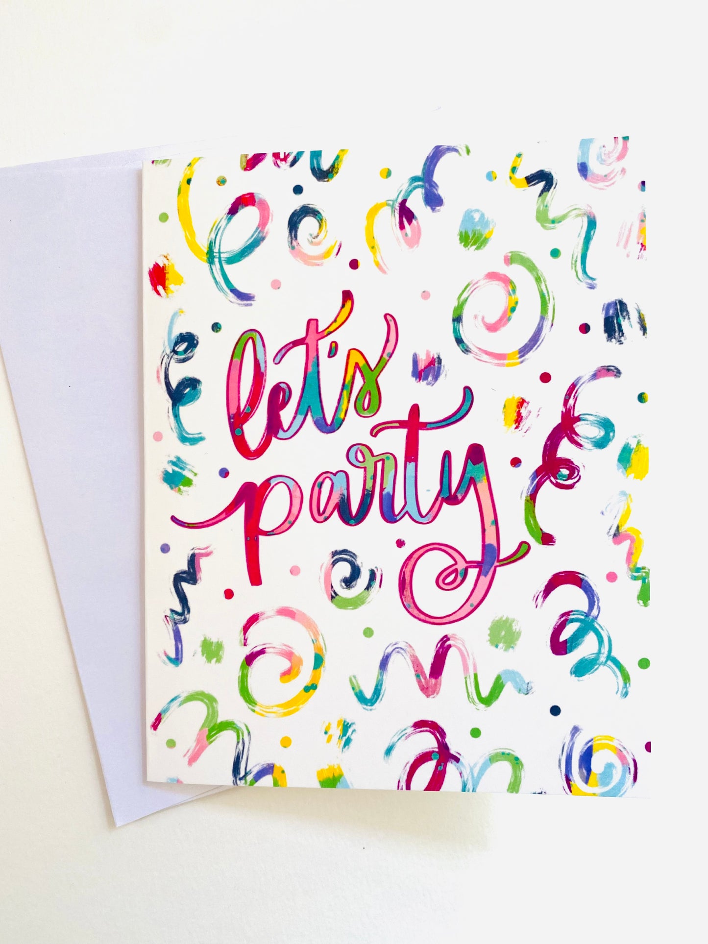 “Let’s Party" Card with Envelope