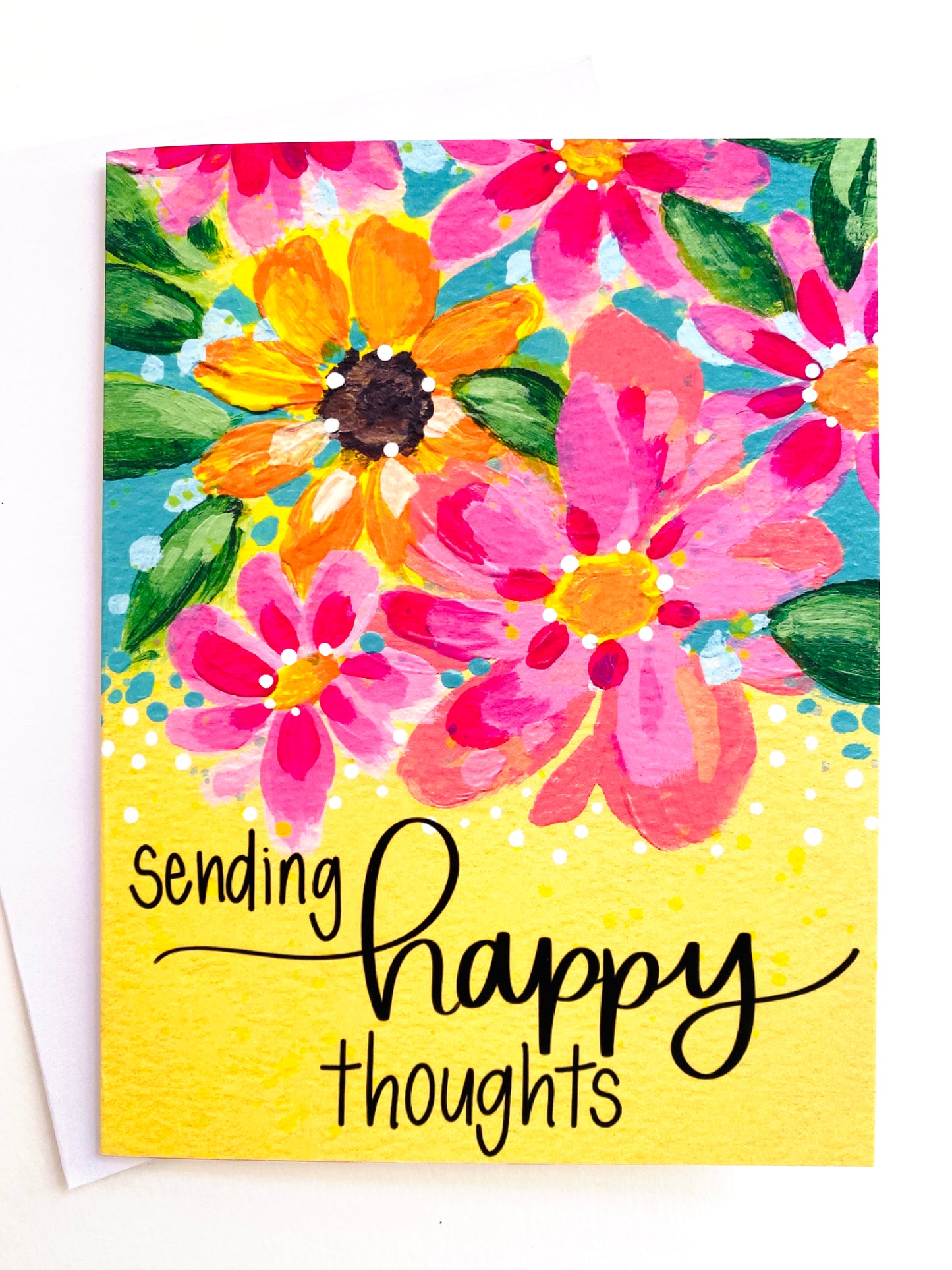 “Sending Happy Thoughts" Card with Envelope