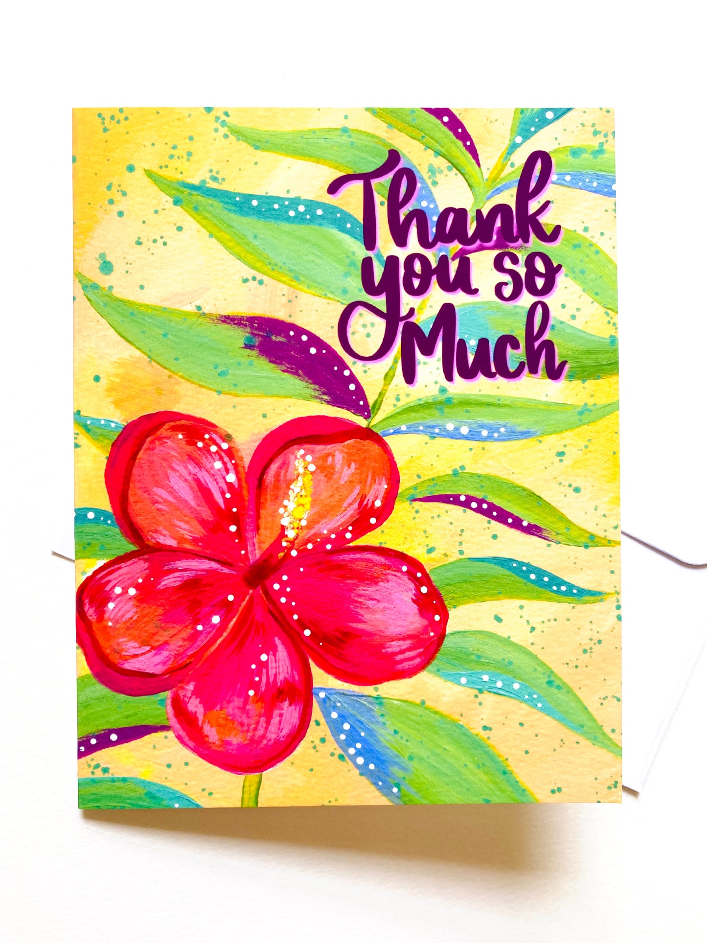 “Thank You So Much” Card with Envelope