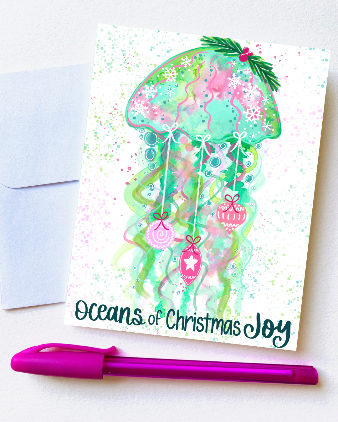 "Oceans of Christmas Joy” Card with Envelope