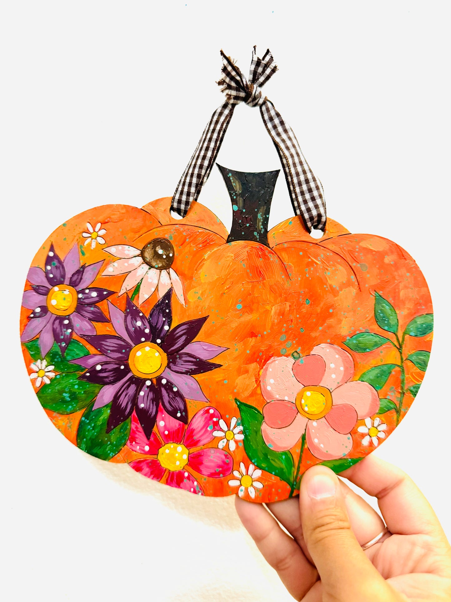 Pumpkin Floral Art KIT and Video TUTORIAL - Paint Your Own!