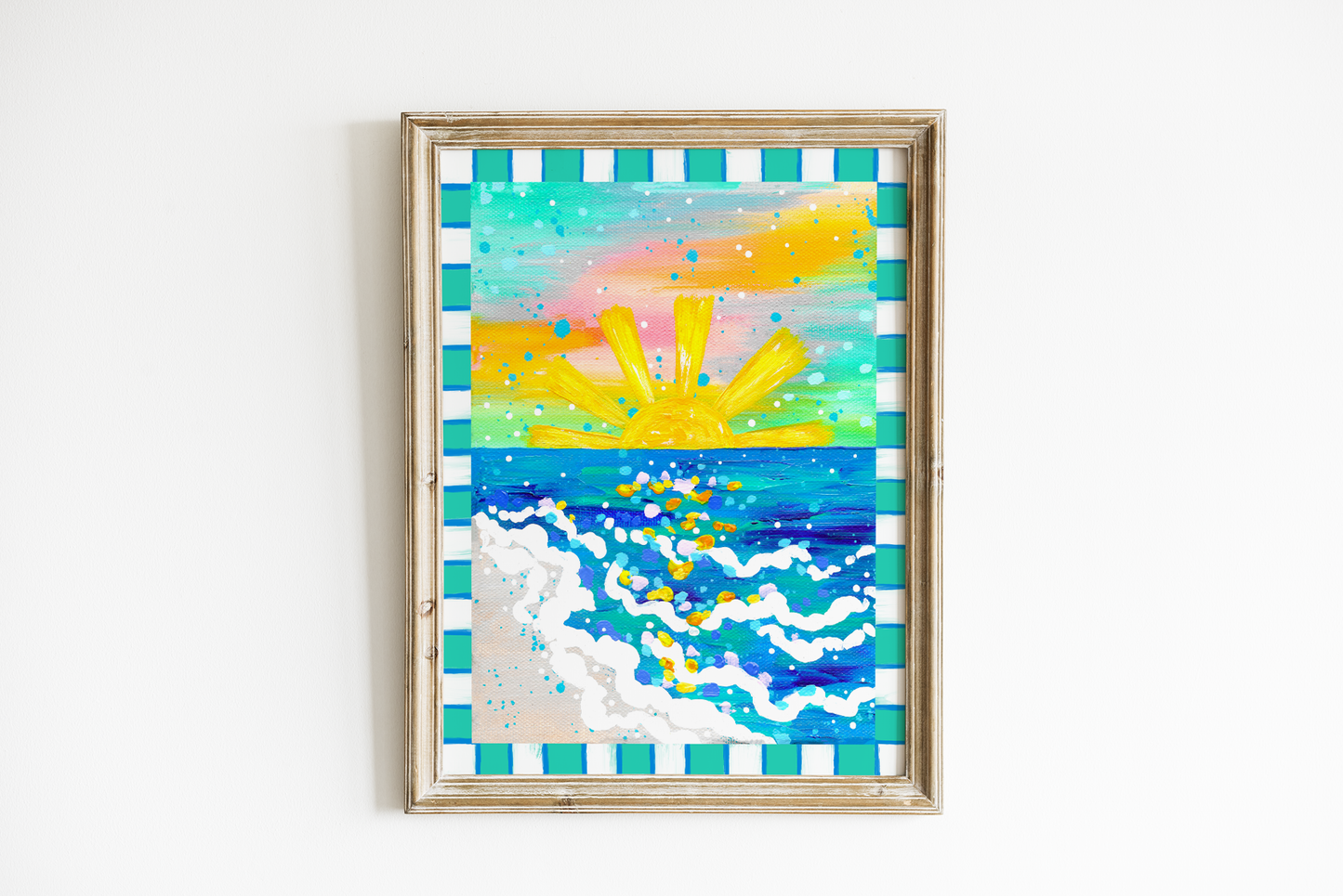 "Sunrays for Days Stripes" Bethany Joy Art Print