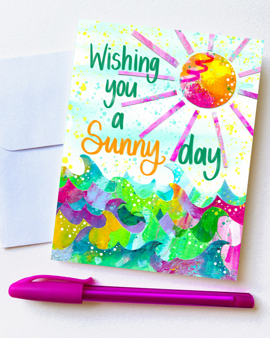 "Wishing You a Sunny Day" Card with Envelope