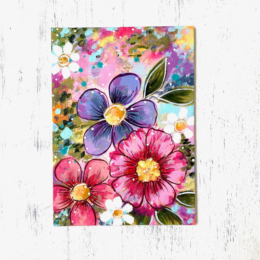January Daily Painting Day 1 “A New Beginning” 5x7 inch Floral Original - Bethany Joy Art