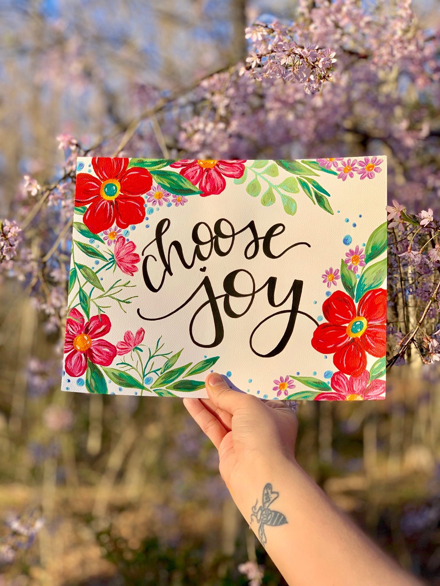 Floral Choose Joy Art Print - Bethany Joy Art