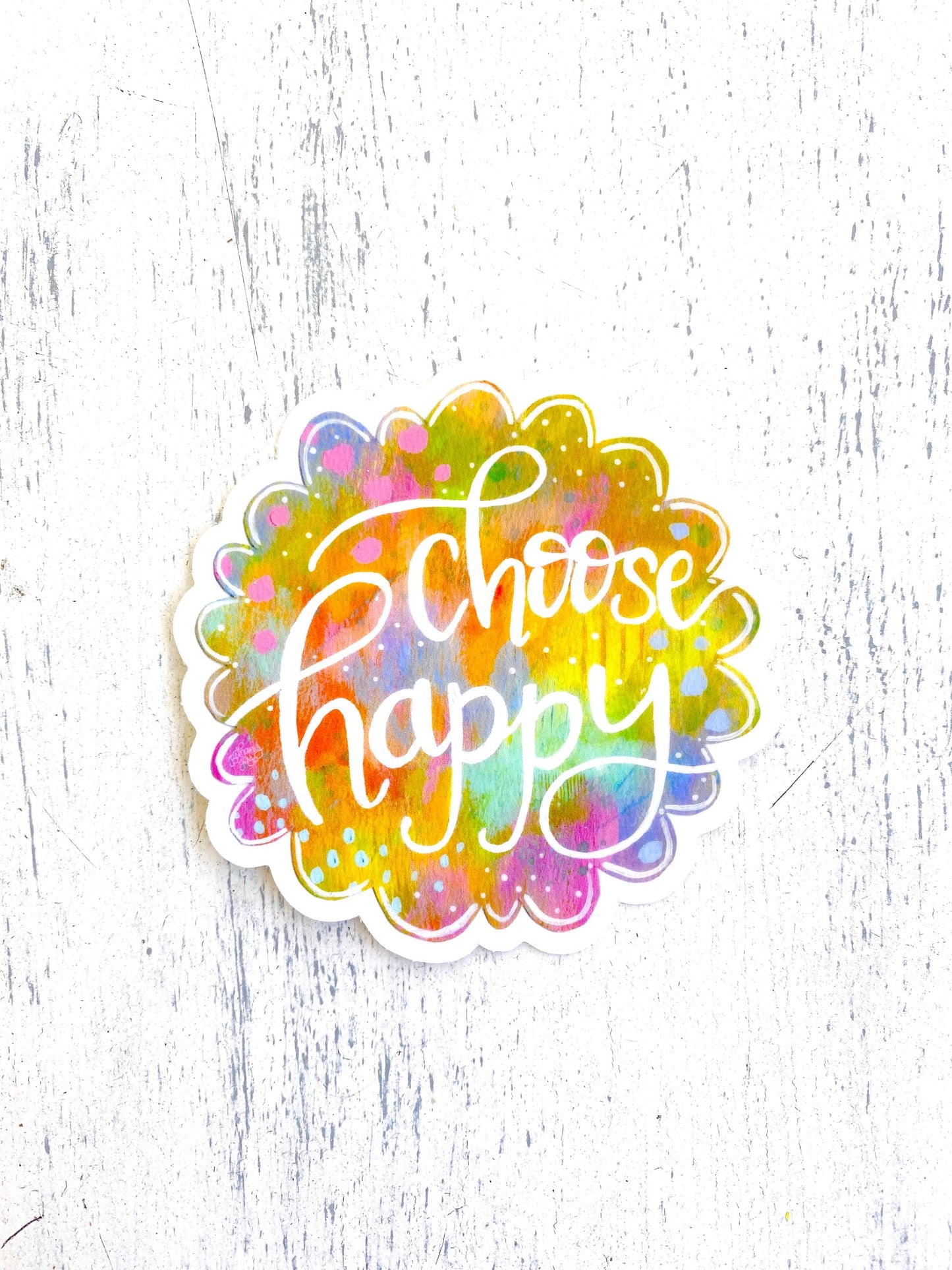 Choose Happy - March Sticker of the Month - Bethany Joy Art