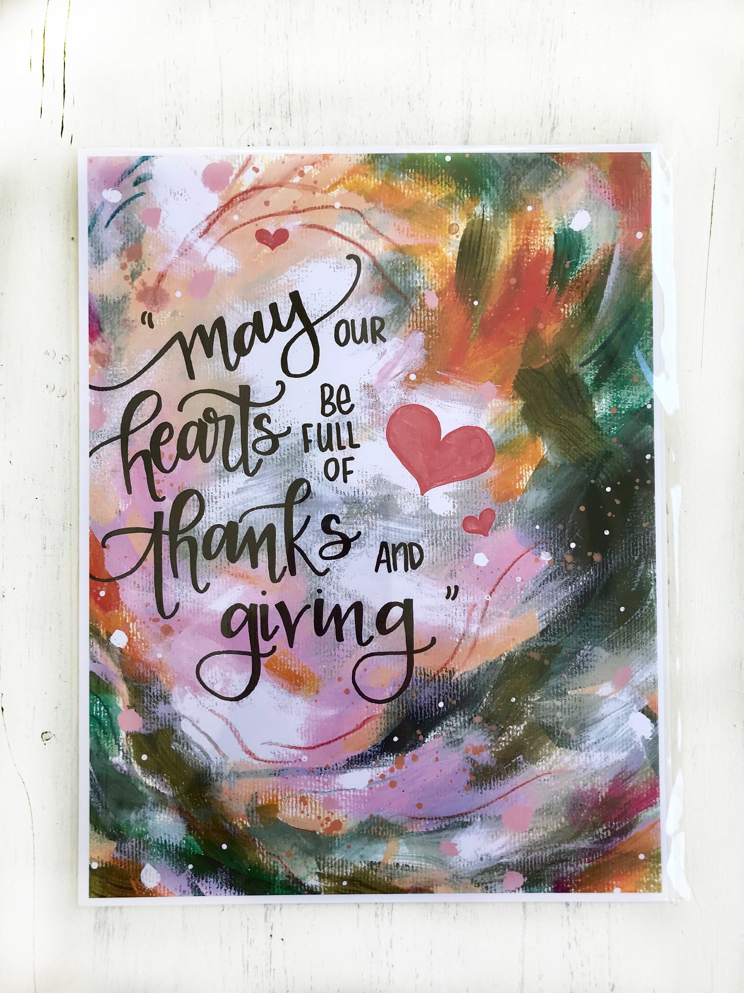 "Full Hearts" Inspirational 8.5x11 inch Art Print - Bethany Joy Art