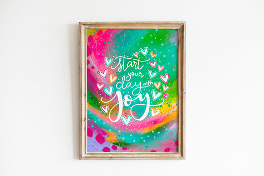 "Start with Joy" Bethany Joy Art Print