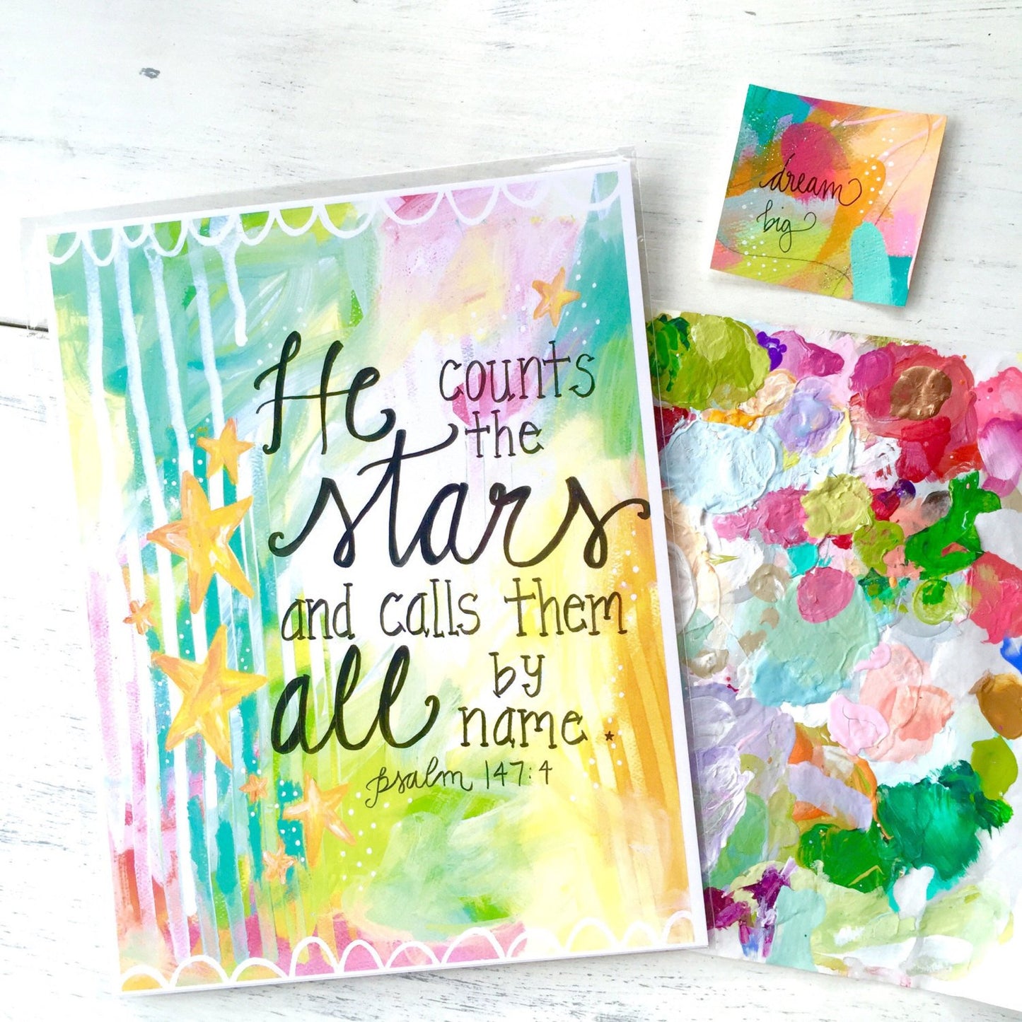 Inspirational Art: 'Counting Stars" - 8.5x11 Print - Bethany Joy Art
