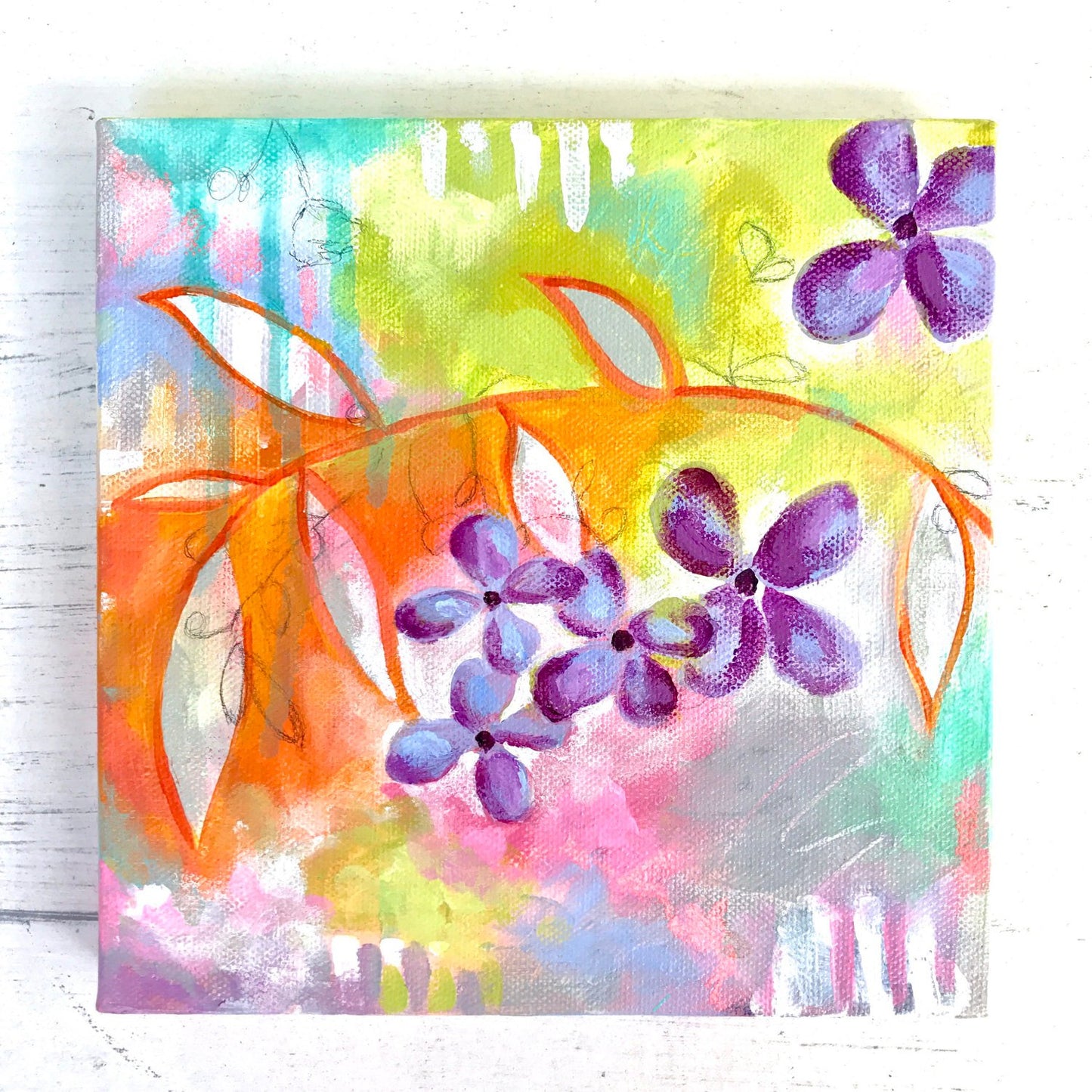 Original Floral Abstract Painting: "Spring at Last" - Bethany Joy Art