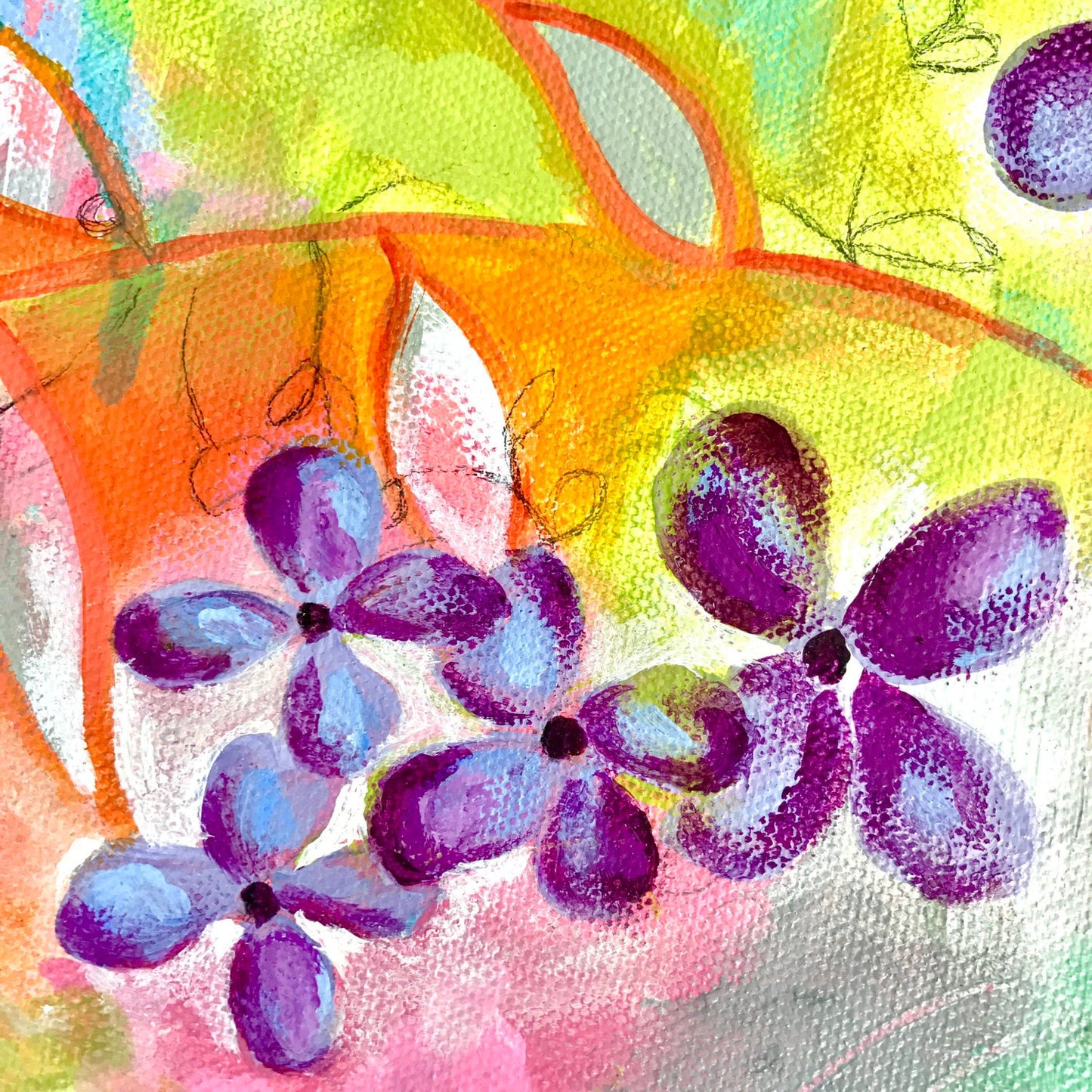 Original Floral Abstract Painting: "Spring at Last" - Bethany Joy Art