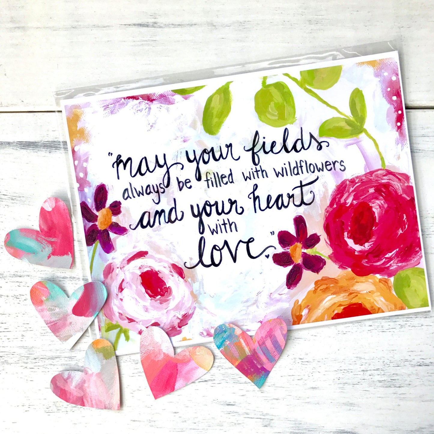 Inspirational Art: "Wildflower Love" - 8.5x11 Print - Bethany Joy Art