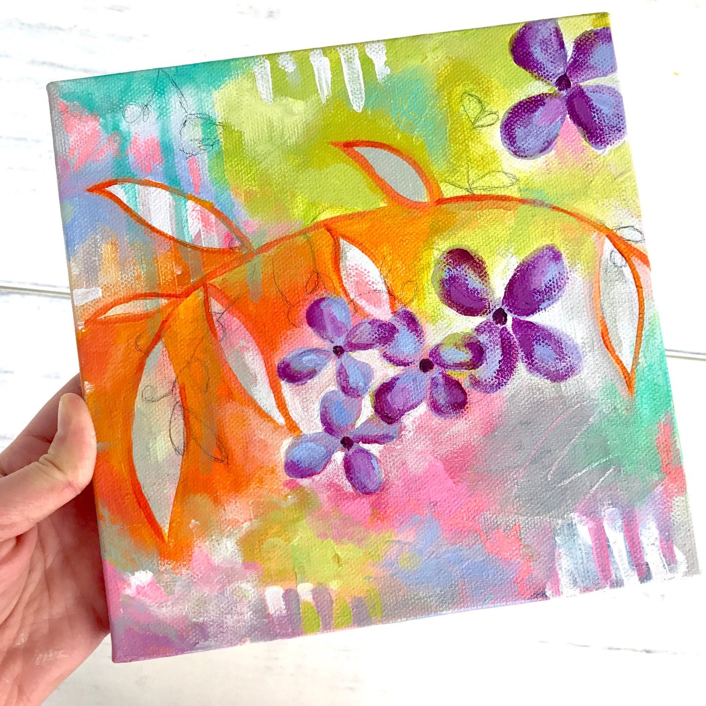 Original Floral Abstract Painting: "Spring at Last" - Bethany Joy Art