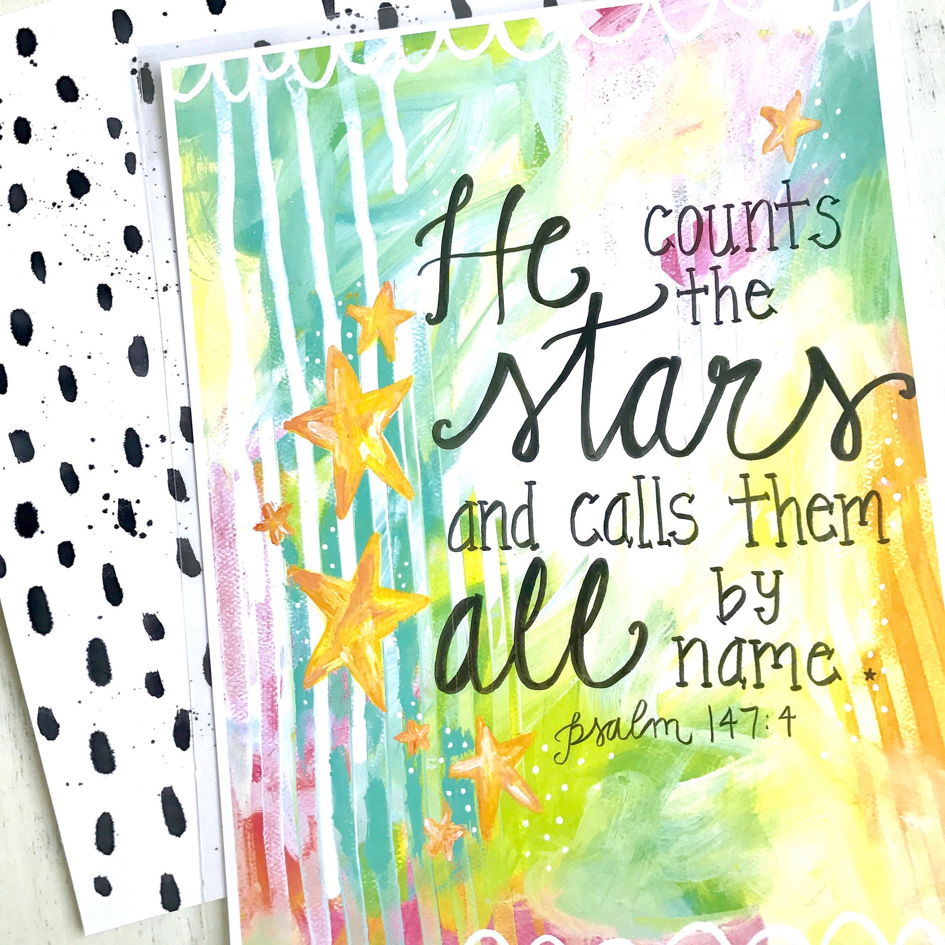 Inspirational Art: 'Counting Stars" - 8.5x11 Print - Bethany Joy Art