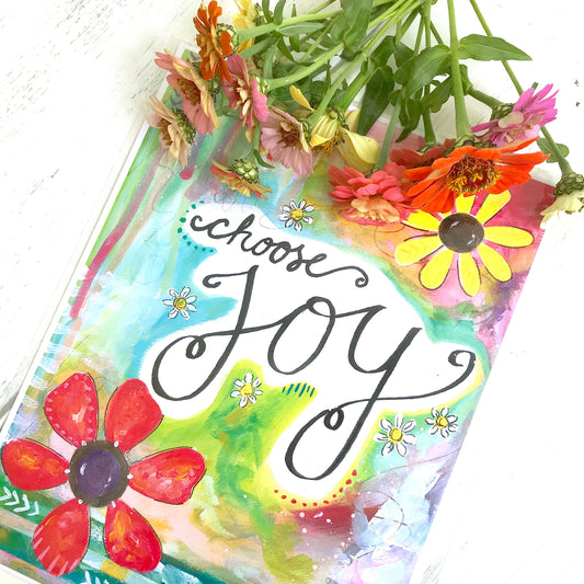 Choose Joy Inspirational Art Print 8.5x11 inch - Bethany Joy Art