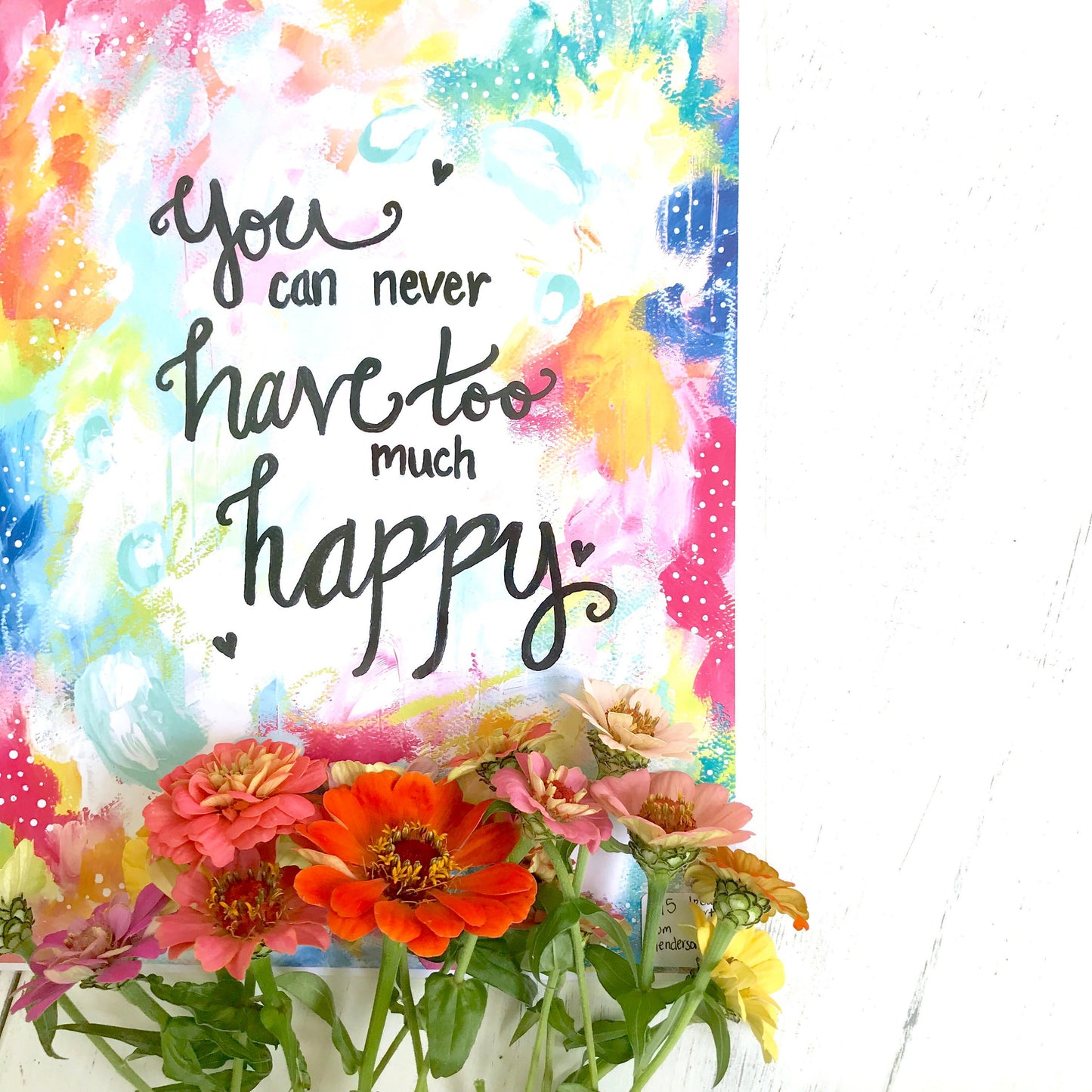 Inspirational Art Print: "Too Much Happy" 8.5x11 inch print - Bethany Joy Art