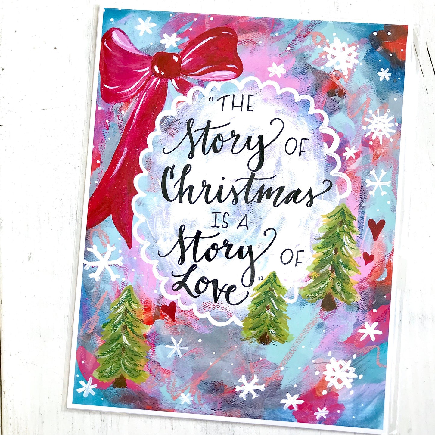 Story of Christmas / 8.5x11 inch inspirational art print / Christmas art / holiday home decor / Colorful Christmas gift - Bethany Joy Art