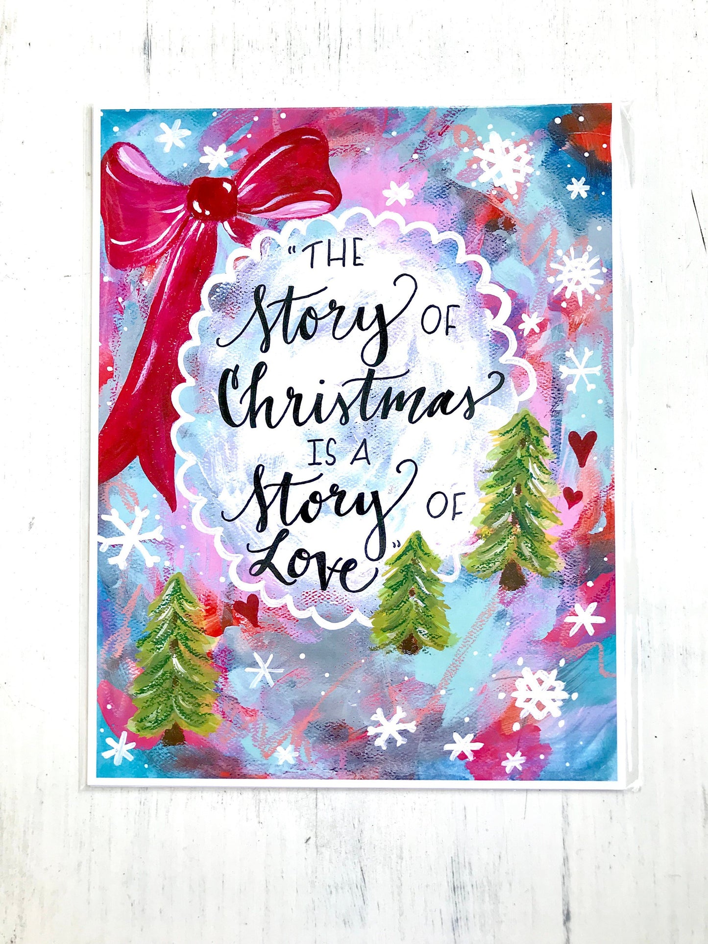 Story of Christmas / 8.5x11 inch inspirational art print / Christmas art / holiday home decor / Colorful Christmas gift - Bethany Joy Art