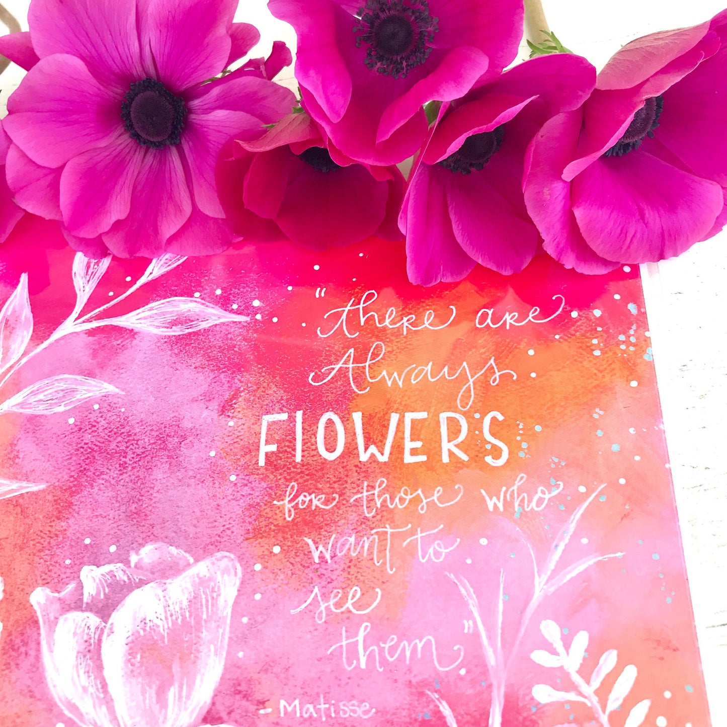 Inspirational Art Print "Always Flowers" 8.5 x 11 inch art print - Bethany Joy Art