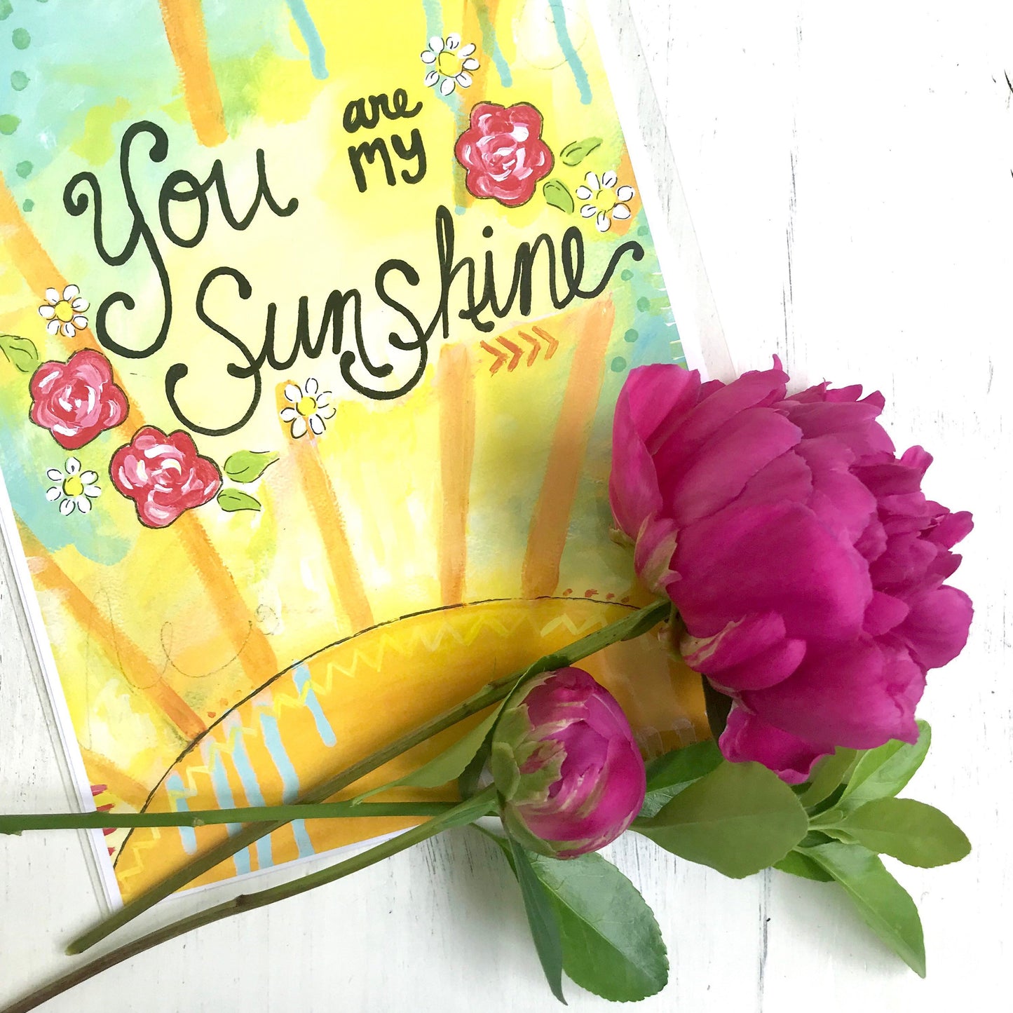 You are my Sunshine 8.5x11 inch Art Print - Bethany Joy Art