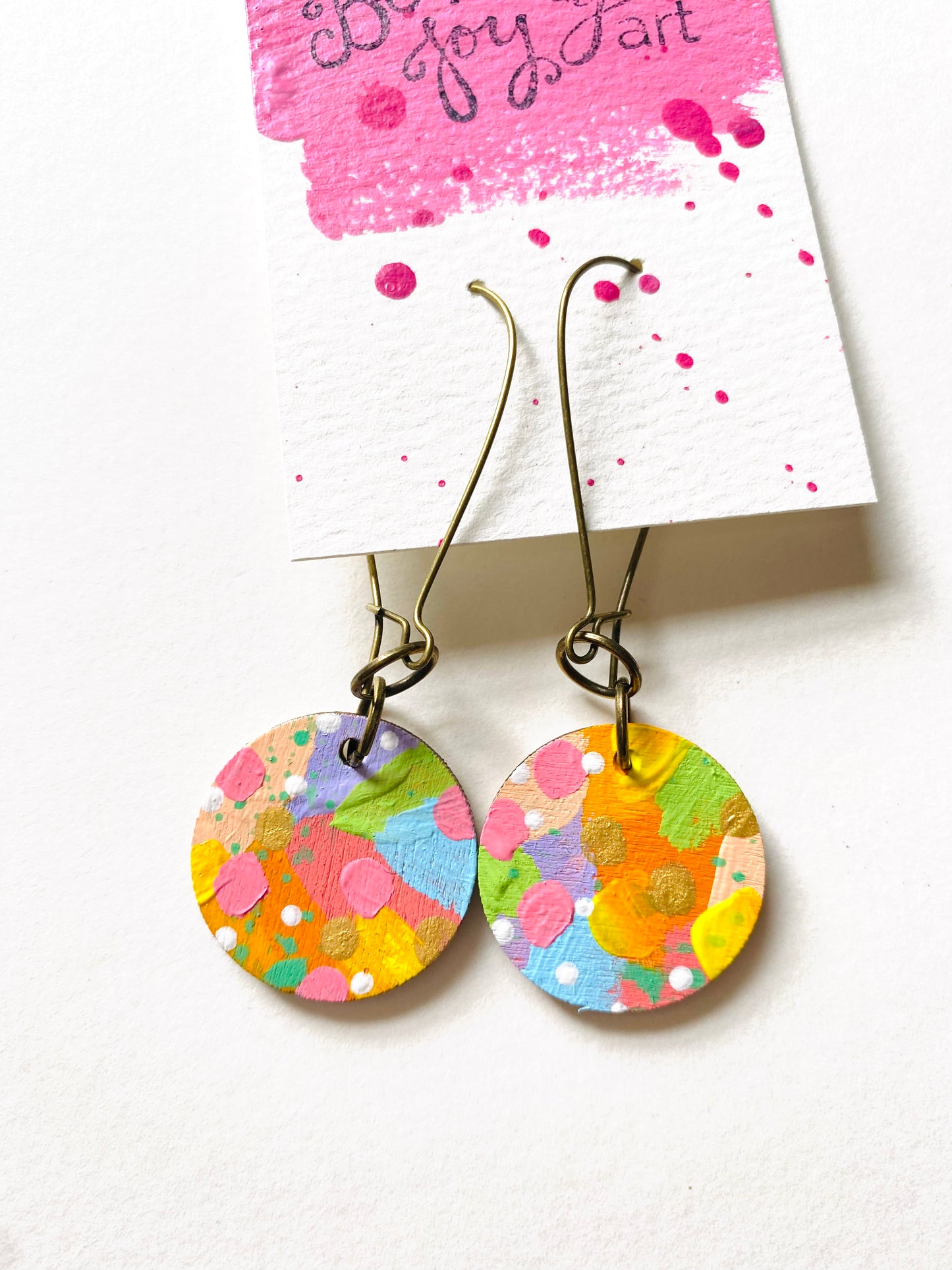 Colorful, Hand Painted Earrings 198