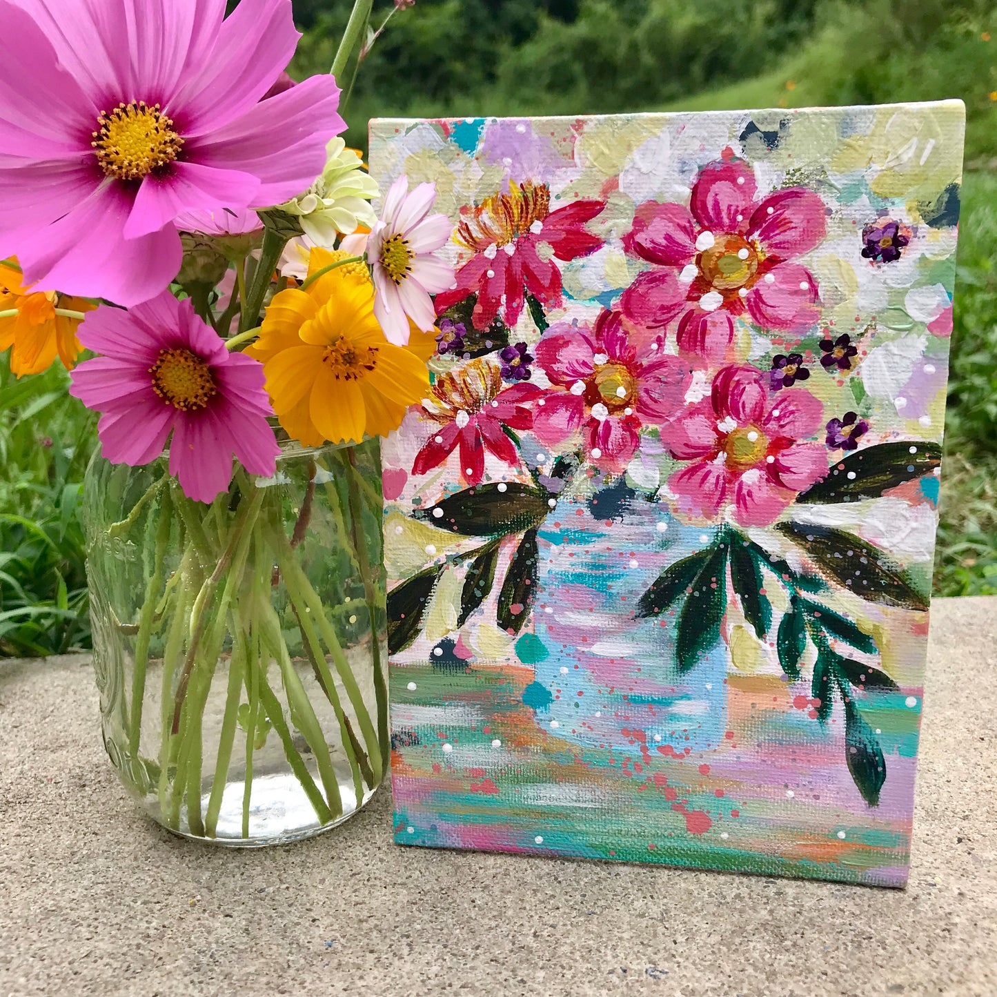 August Daily Painting Day 29  “Mint to Be" 5x7 inch Floral Original - Bethany Joy Art