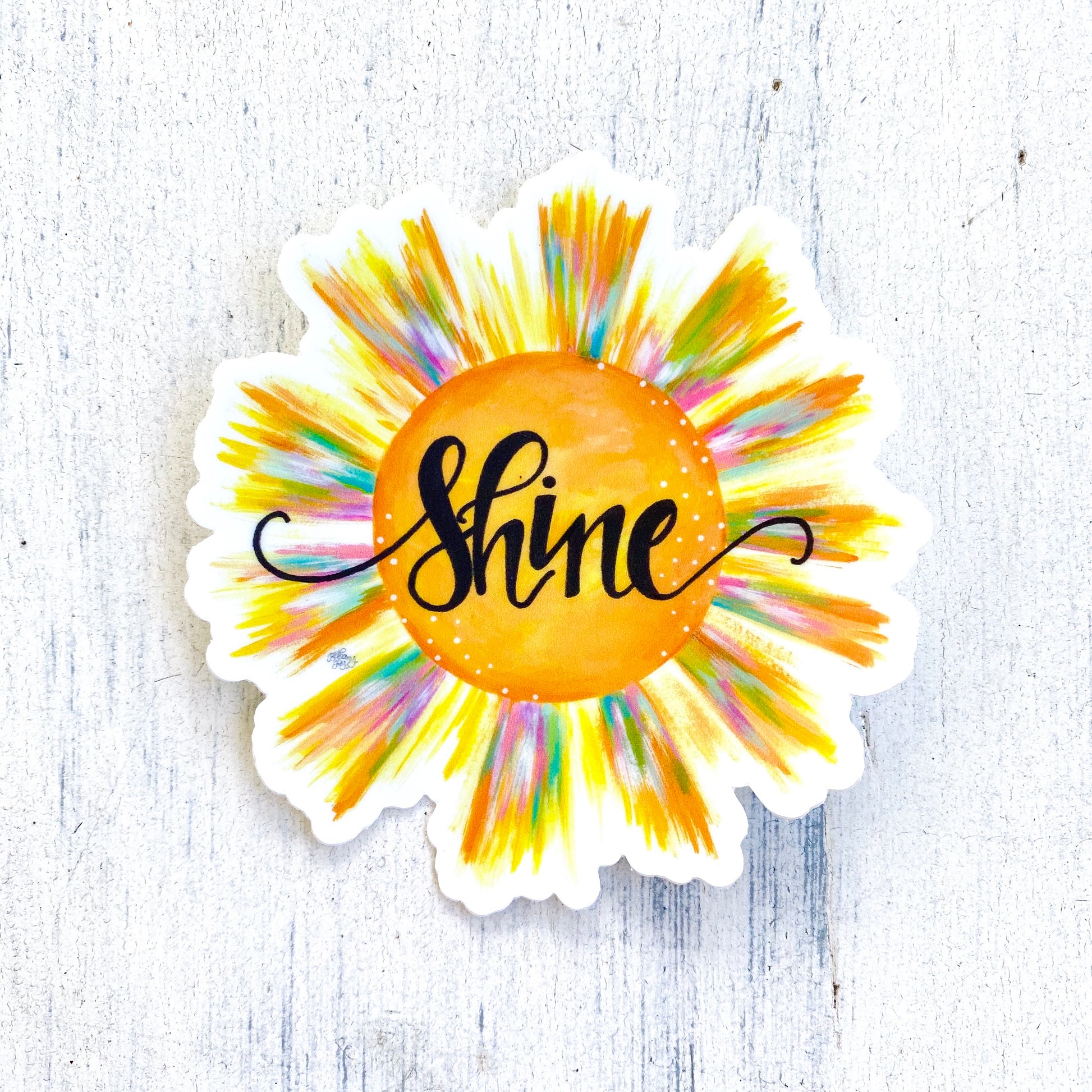 Shine Vinyl Sun Sticker - January Sticker of the Month - Bethany Joy Art