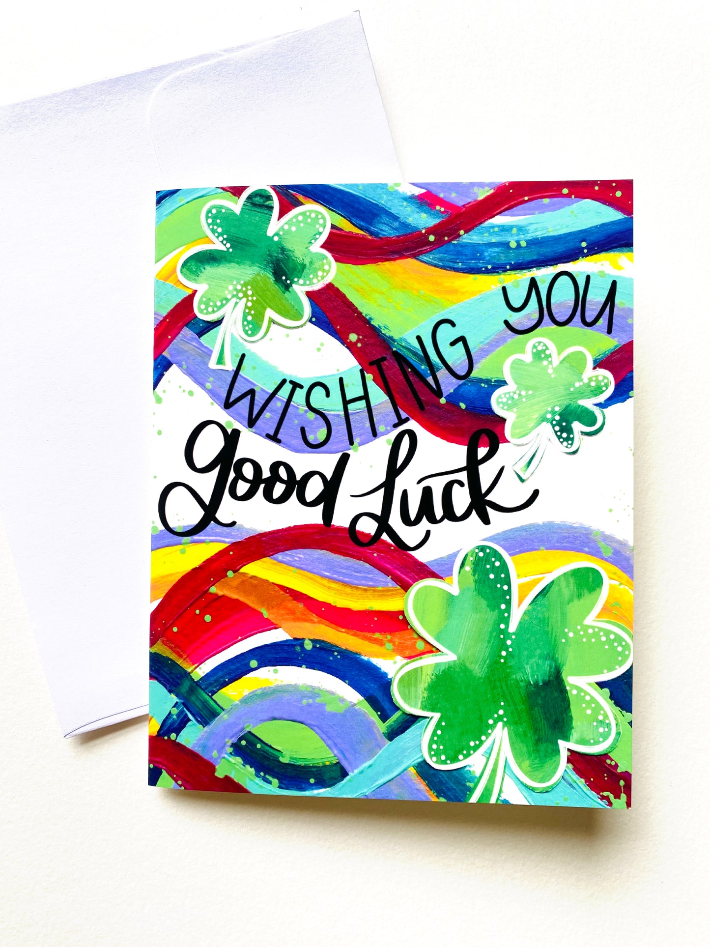 “Wishing You Good Luck” Card with Envelope