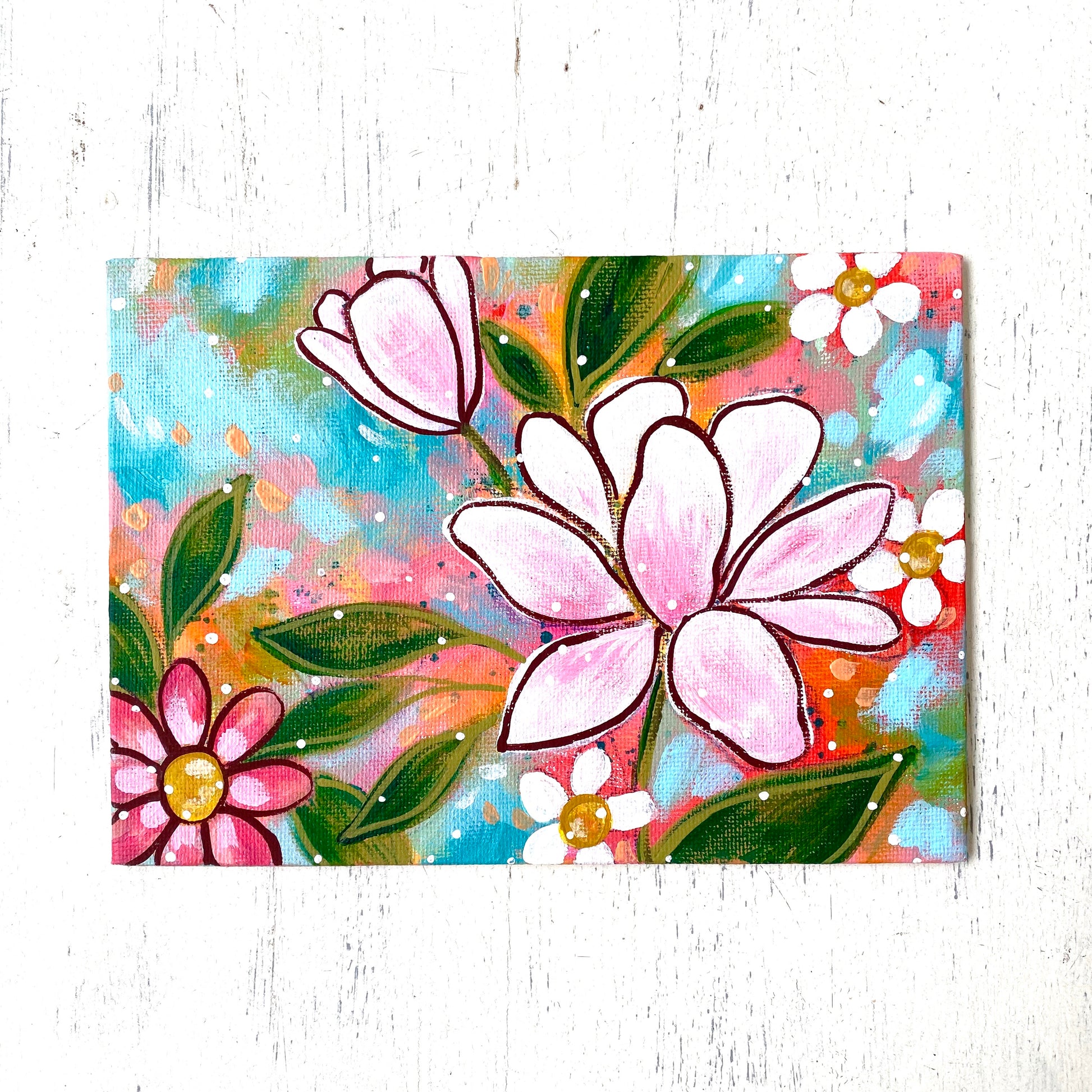 January Daily Painting Day 30 “Must Have Flowers” 5x7 inch Floral Original - Bethany Joy Art