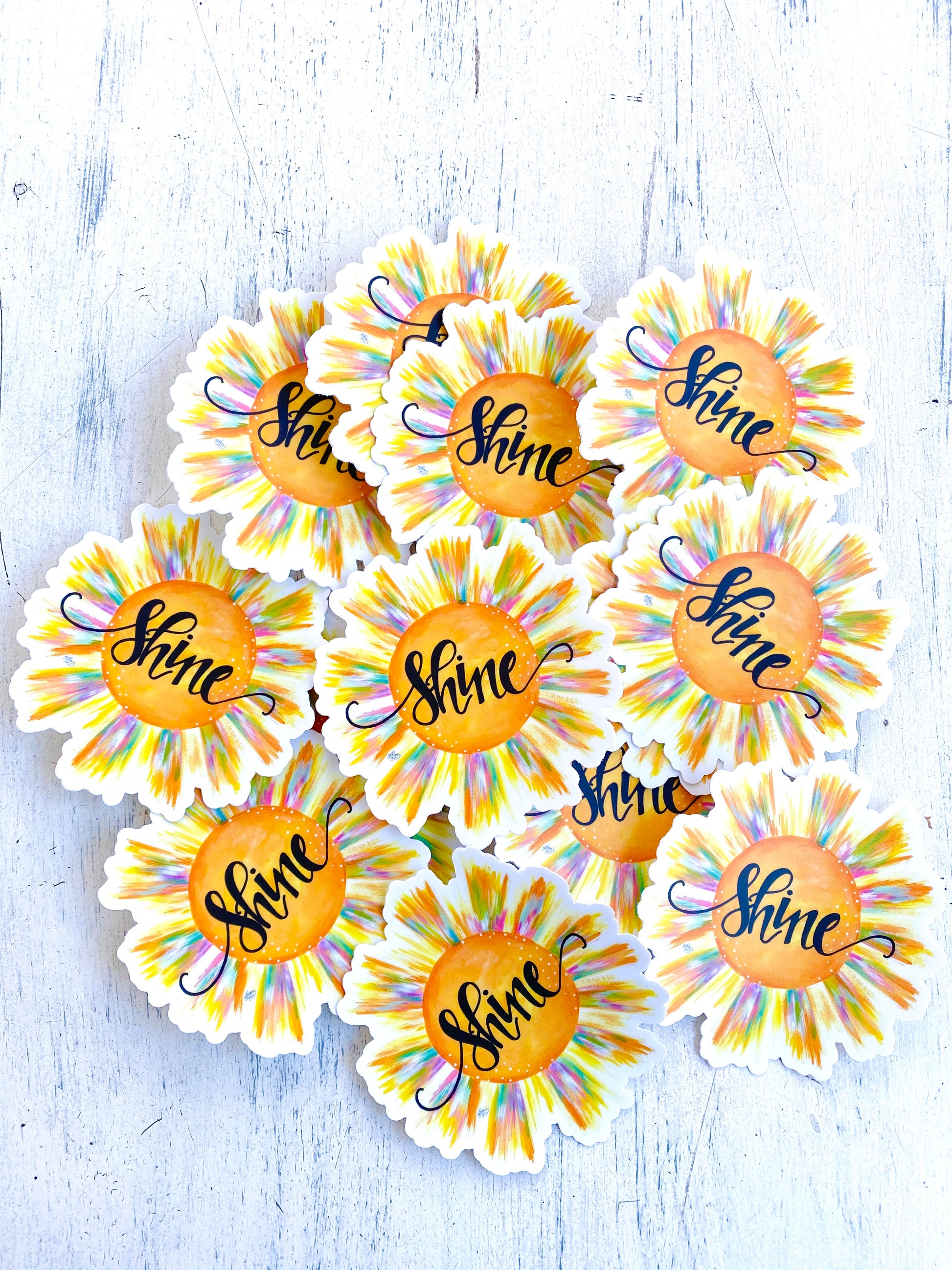 Shine Vinyl Sun Sticker - January Sticker of the Month - Bethany Joy Art