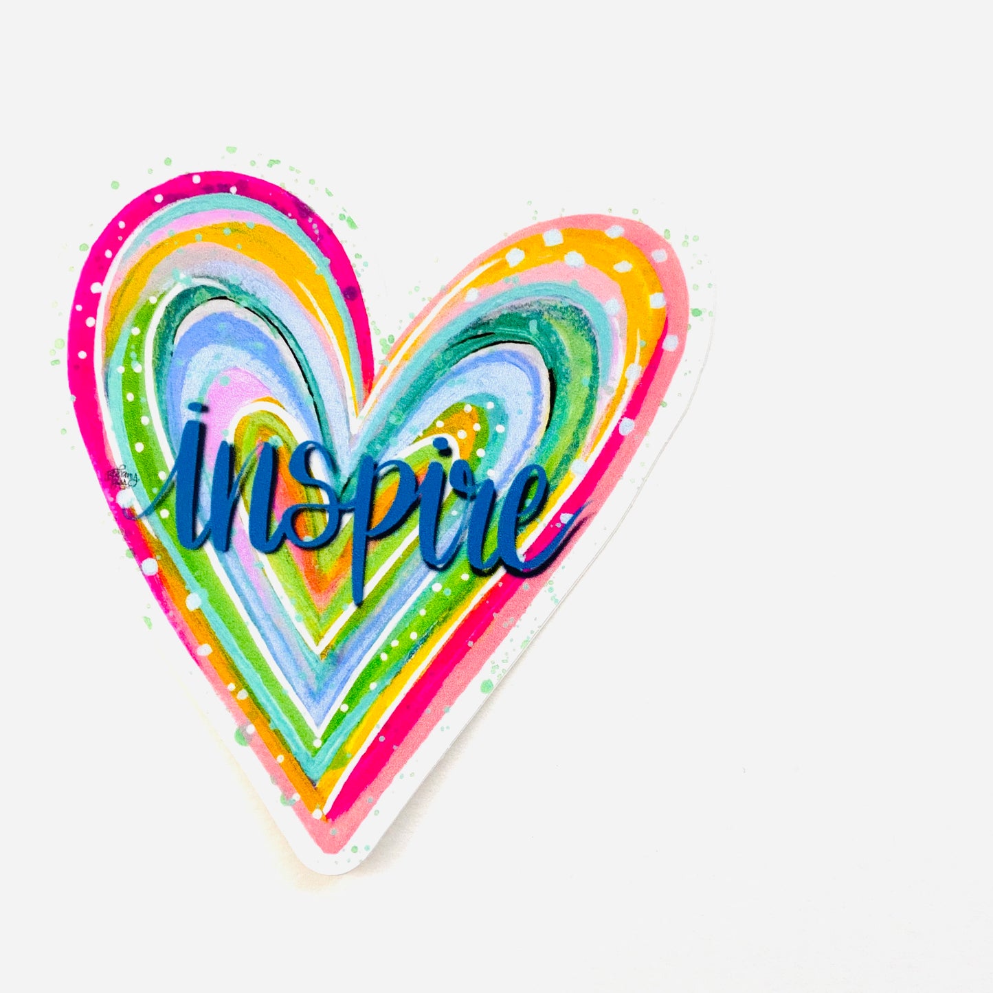 Inspire Heart Vinyl Sticker - March Sticker of the Month 2022