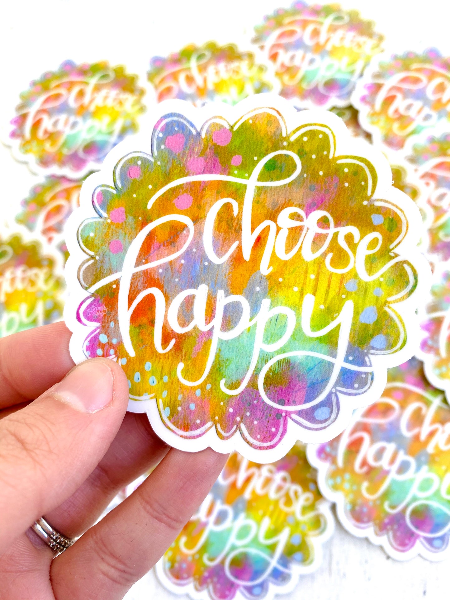 Choose Happy - March Sticker of the Month - Bethany Joy Art