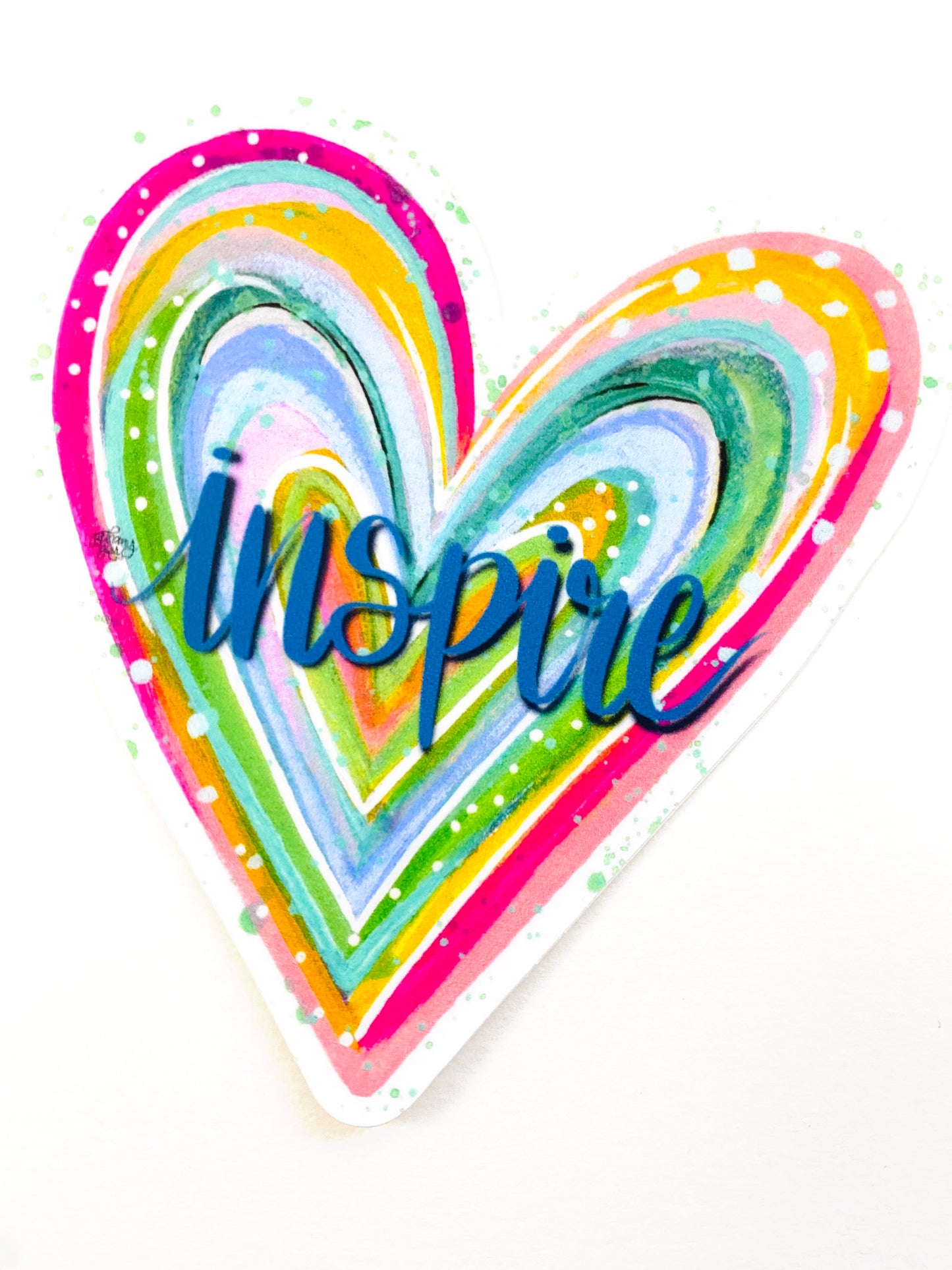 Inspire Heart Vinyl Sticker - March Sticker of the Month 2022