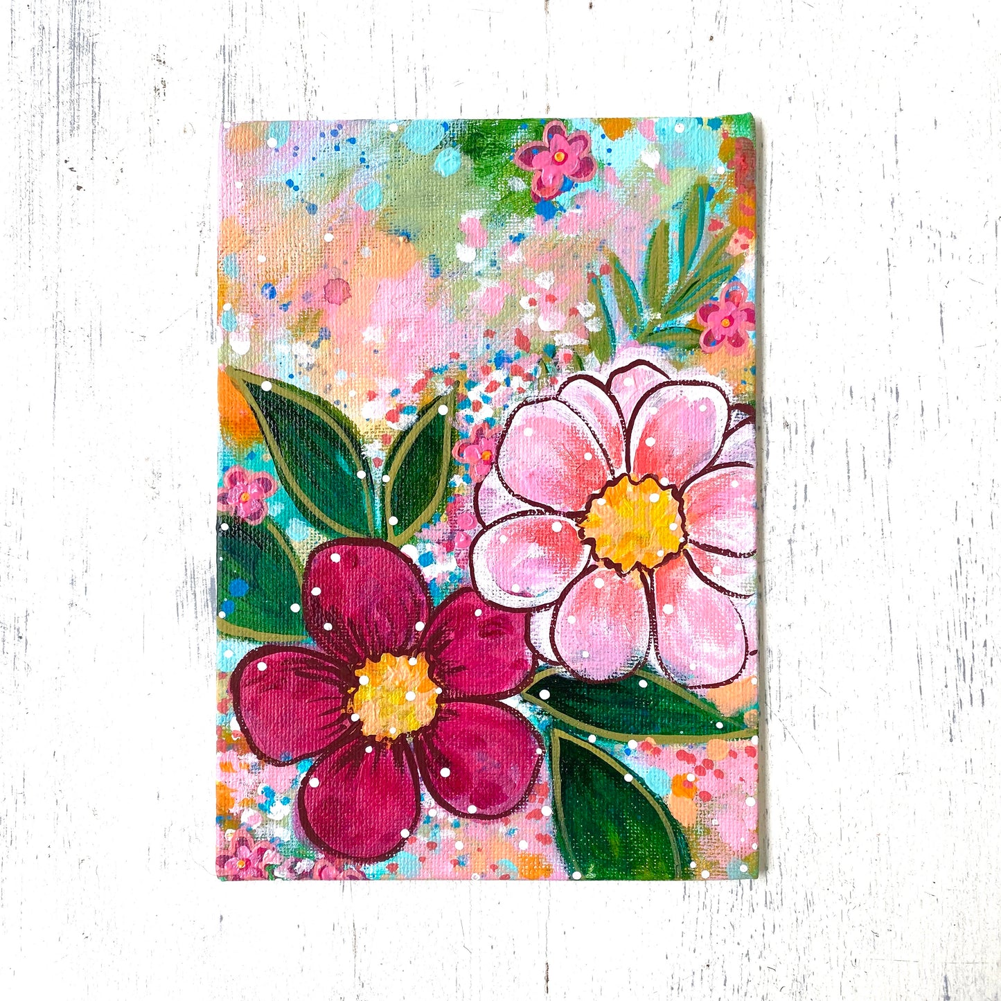 January Daily Painting Day 26 “Floral Oasis” 5x7 inch Floral Original - Bethany Joy Art