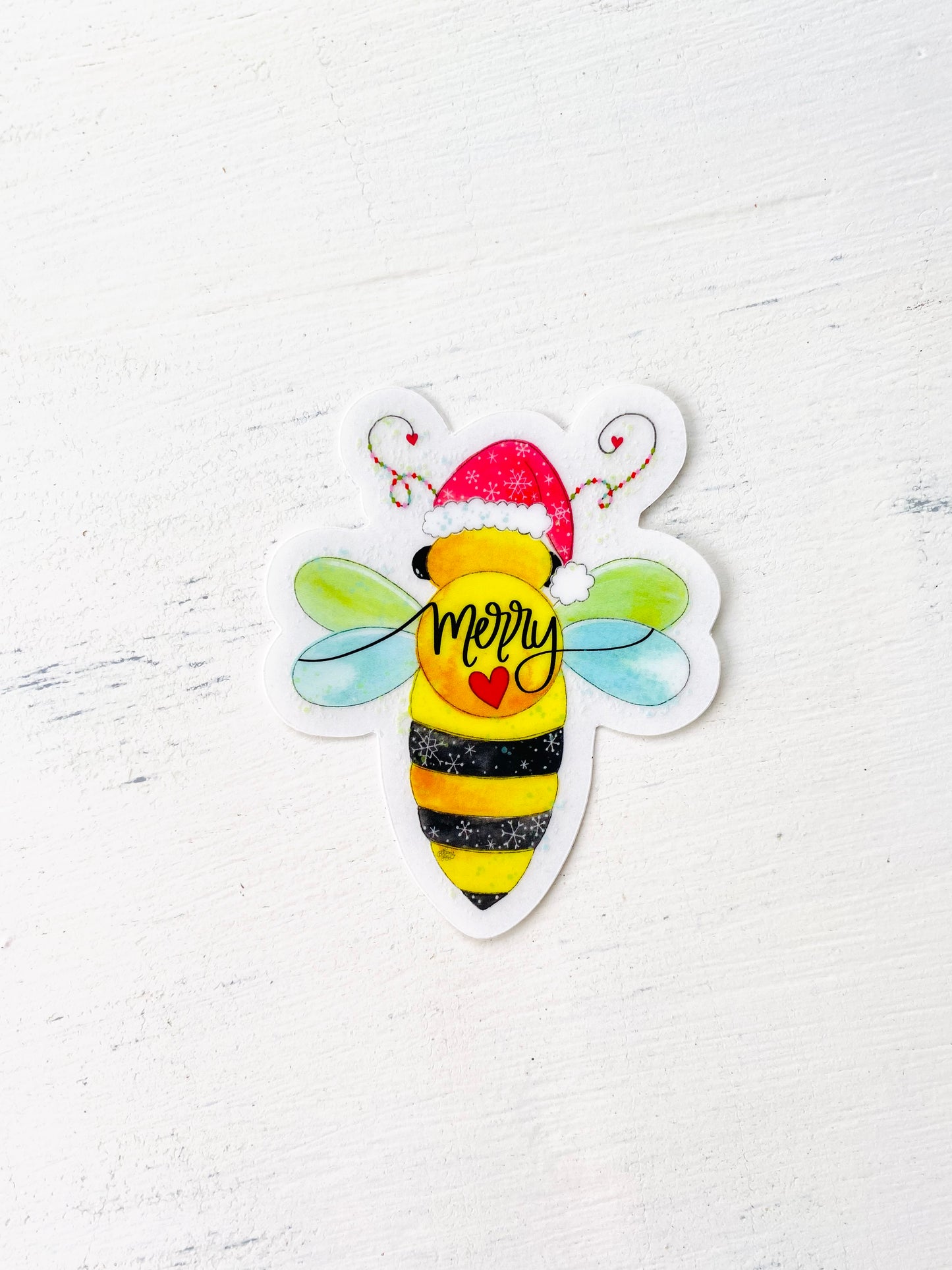 Bee Merry Vinyl Sticker November 2022 Sticker of the Month