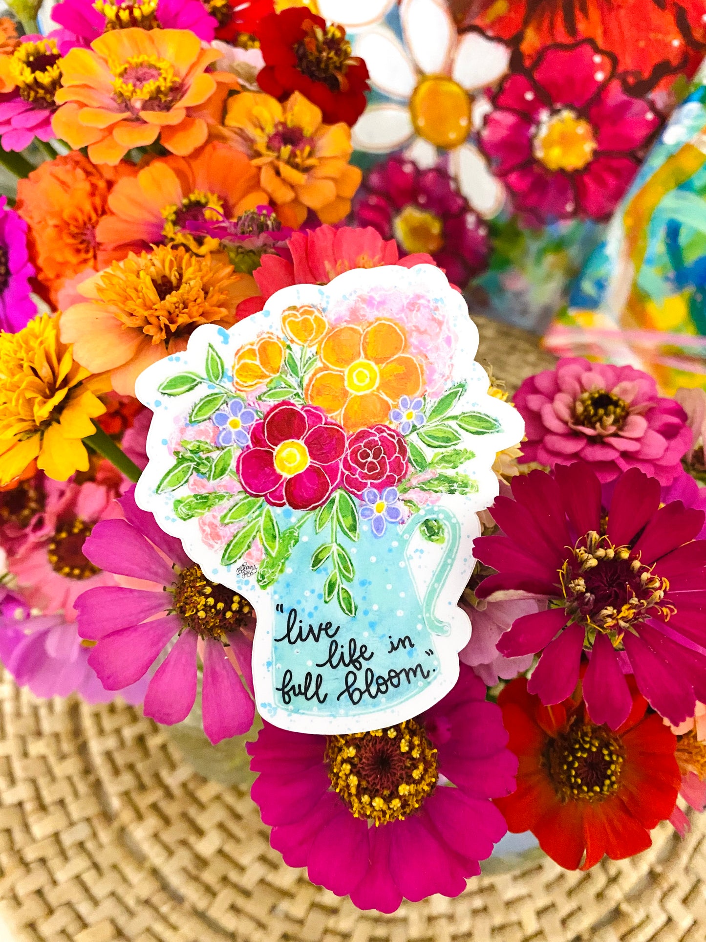 Full Bloom Bouquet Vinyl Sticker August 2021 Sticker of the Month