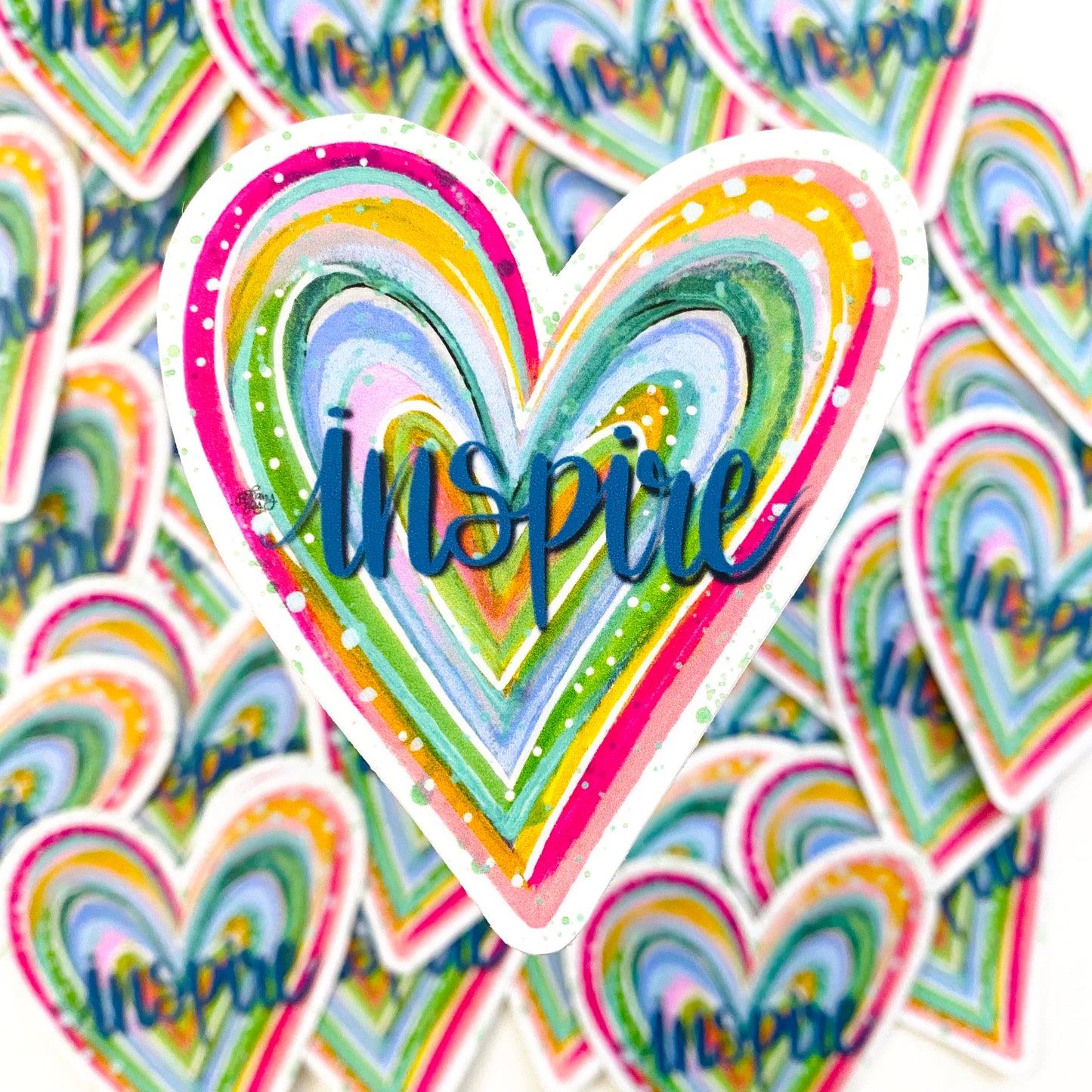 Inspire Heart Vinyl Sticker - March Sticker of the Month 2022