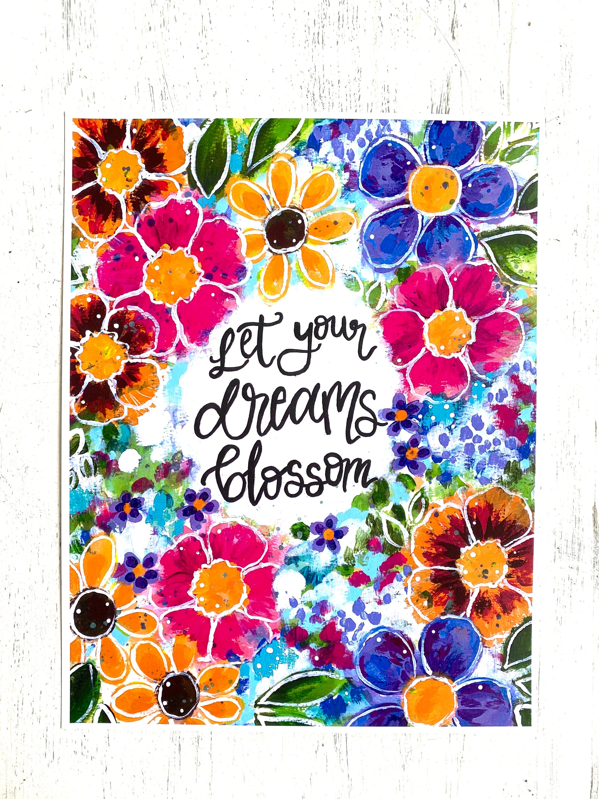 Let your Dreams Blossom 8.5x11 inch art print - Bethany Joy Art