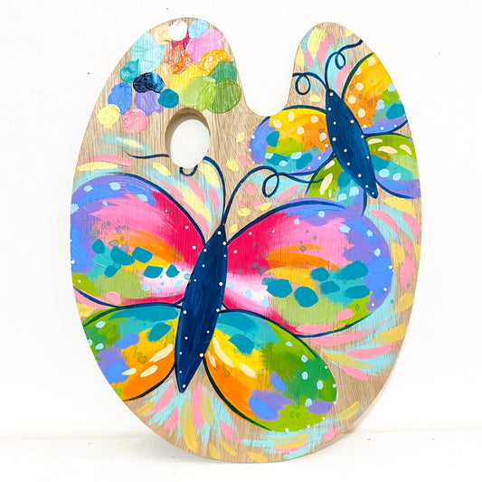 August 2022 Daily Paint Palette Painting Day 28 - Joyful Butterflies