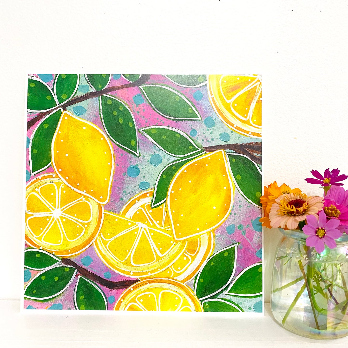 Lemons Cute Fruits Bethany Joy Art Print