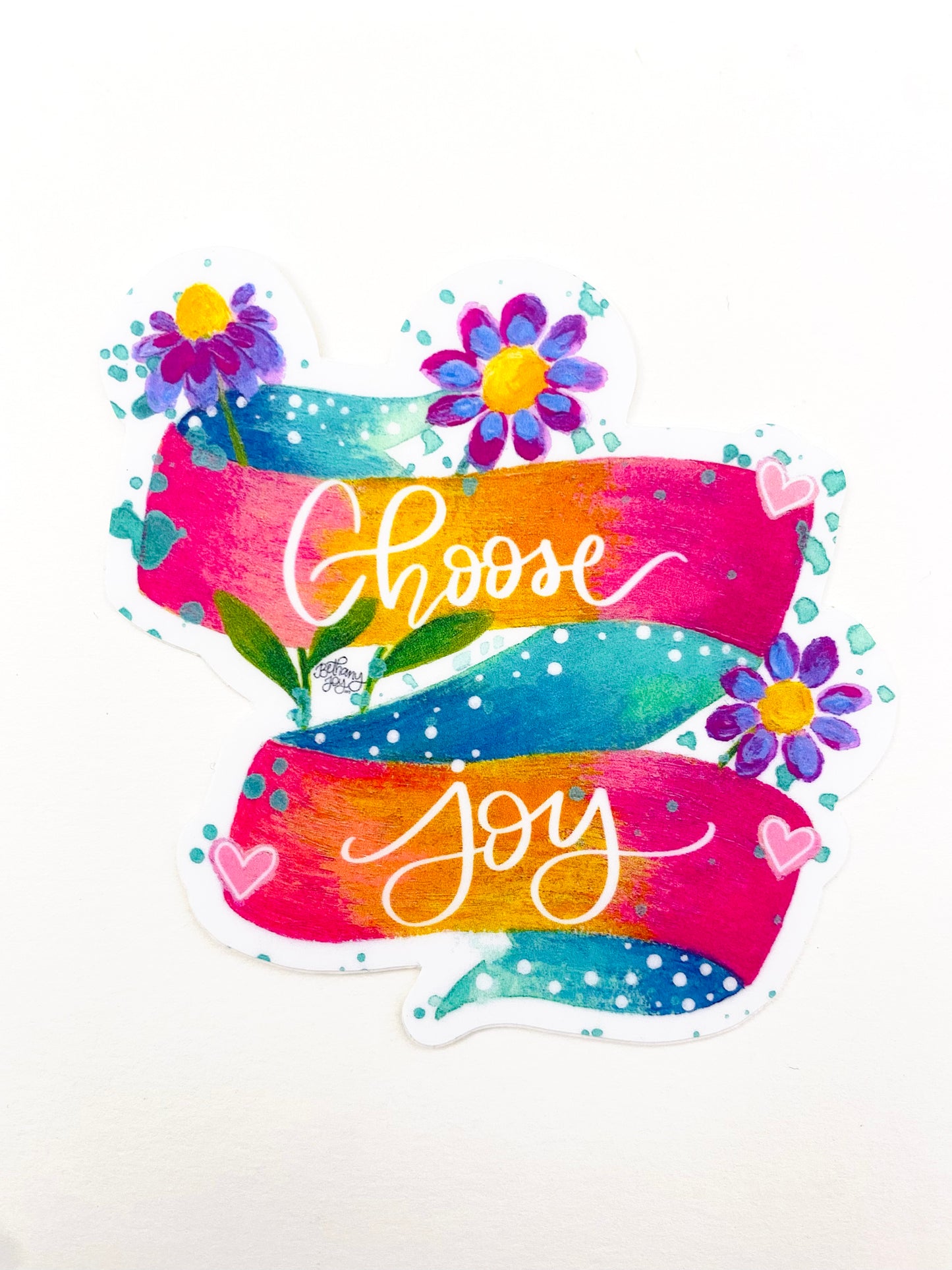 Choose Joy Banner Vinyl Sticker - June Sticker of the Month 2022
