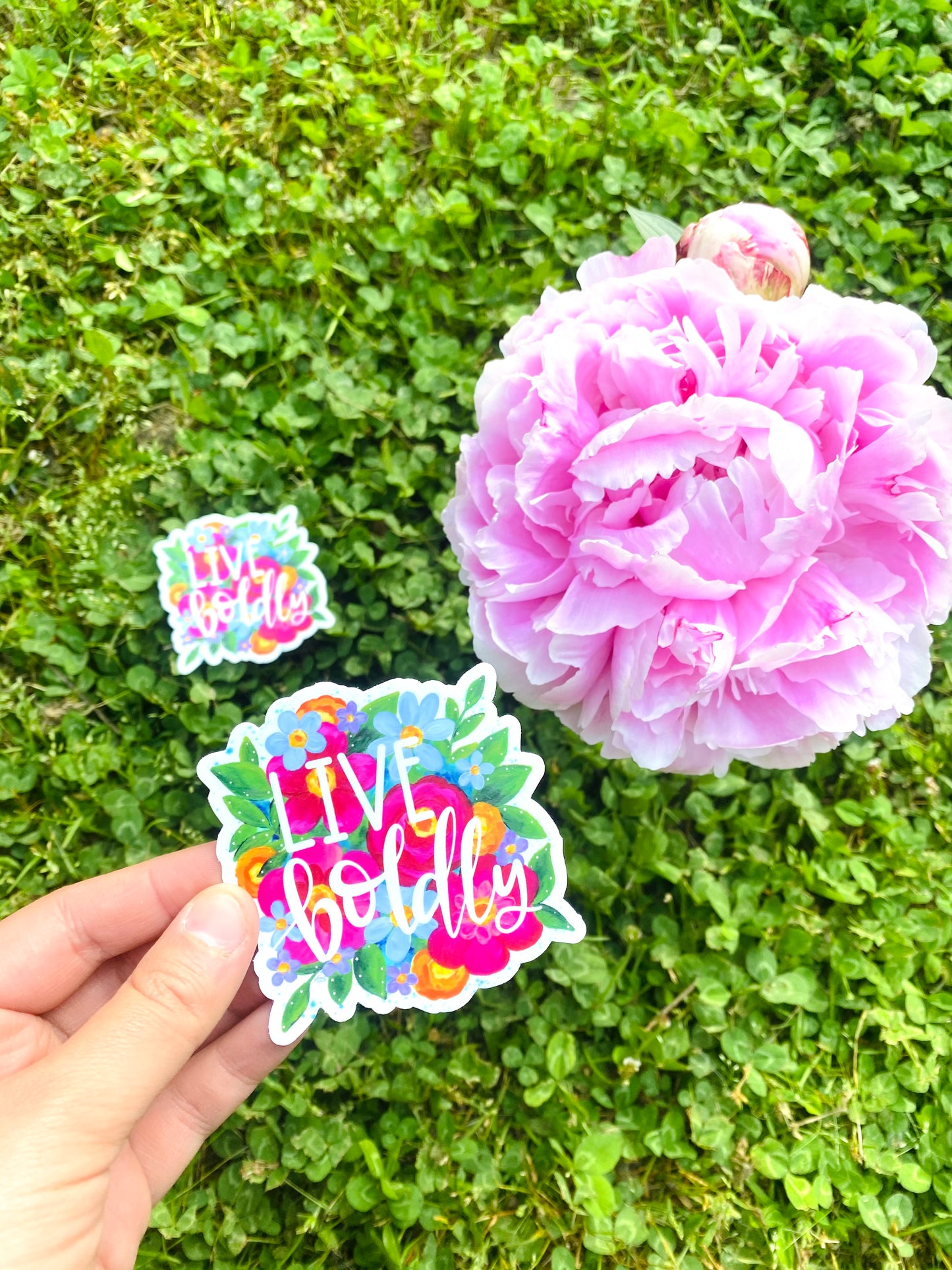 Live Boldly Floral Vinyl Sticker - May 2021 Sticker of the Month