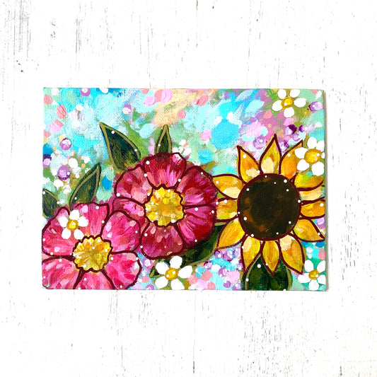 January Daily Painting Day 12 “Live by the Light” 5x7 inch Floral Original - Bethany Joy Art