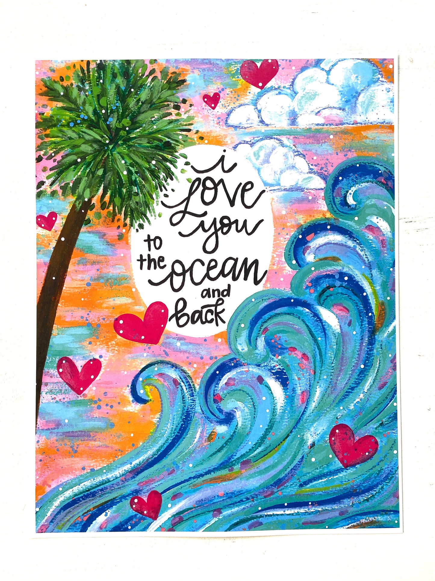 Love you to the Ocean and Back Bethany Joy Art Beach Print